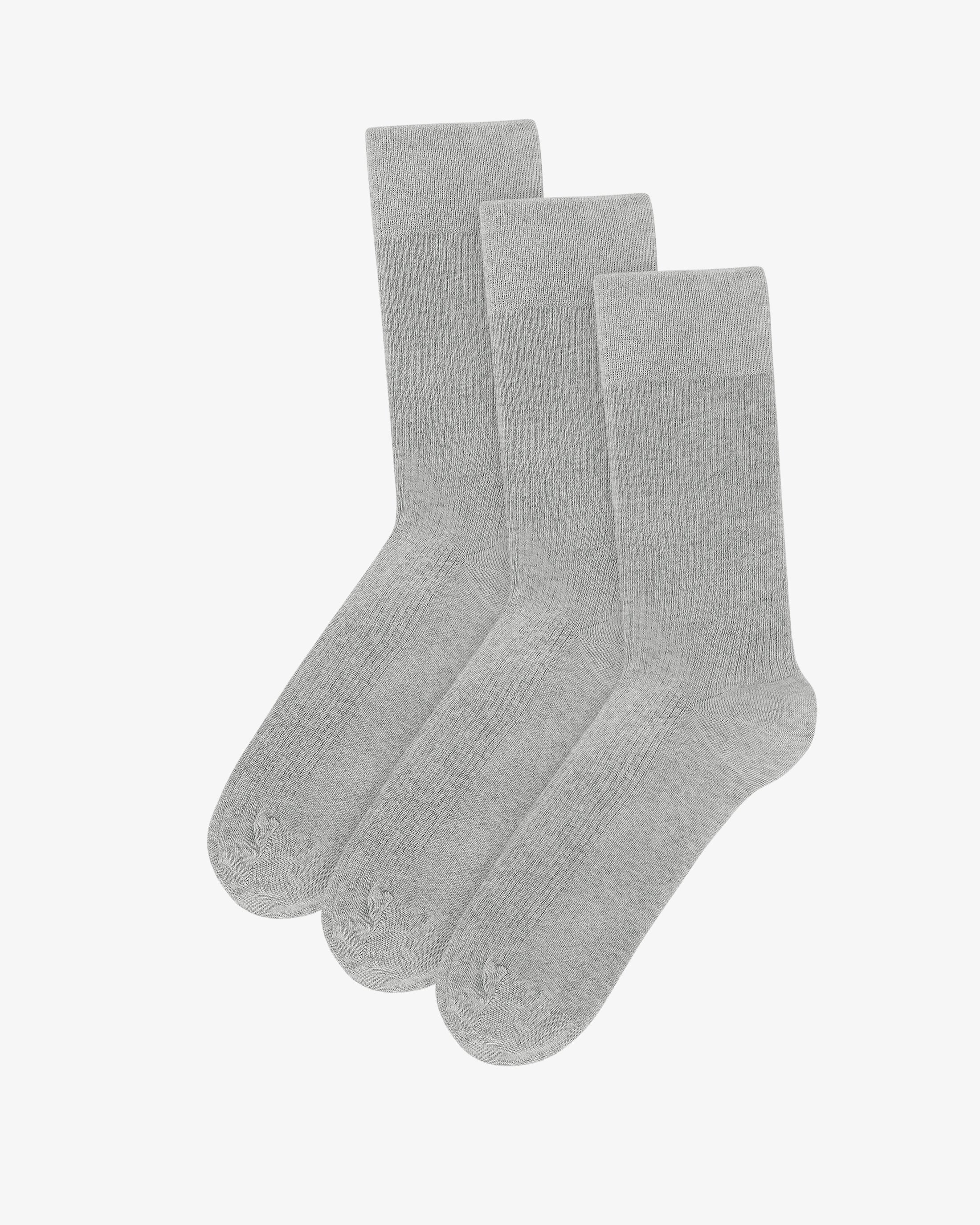 Classic Organic Sock - Heather Grey (3-Pack)