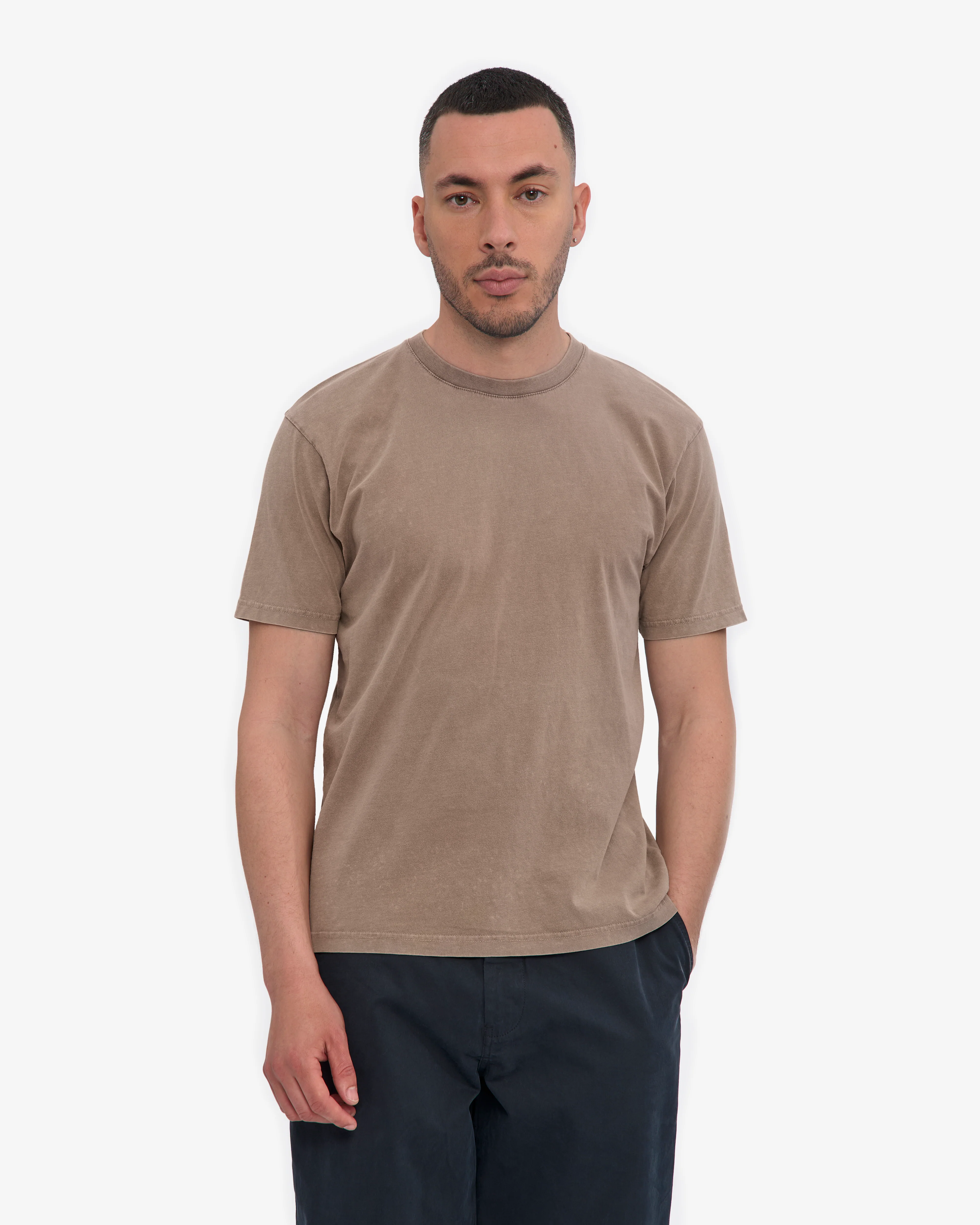 Classic Organic Tee - Faded Khaki - Image 2