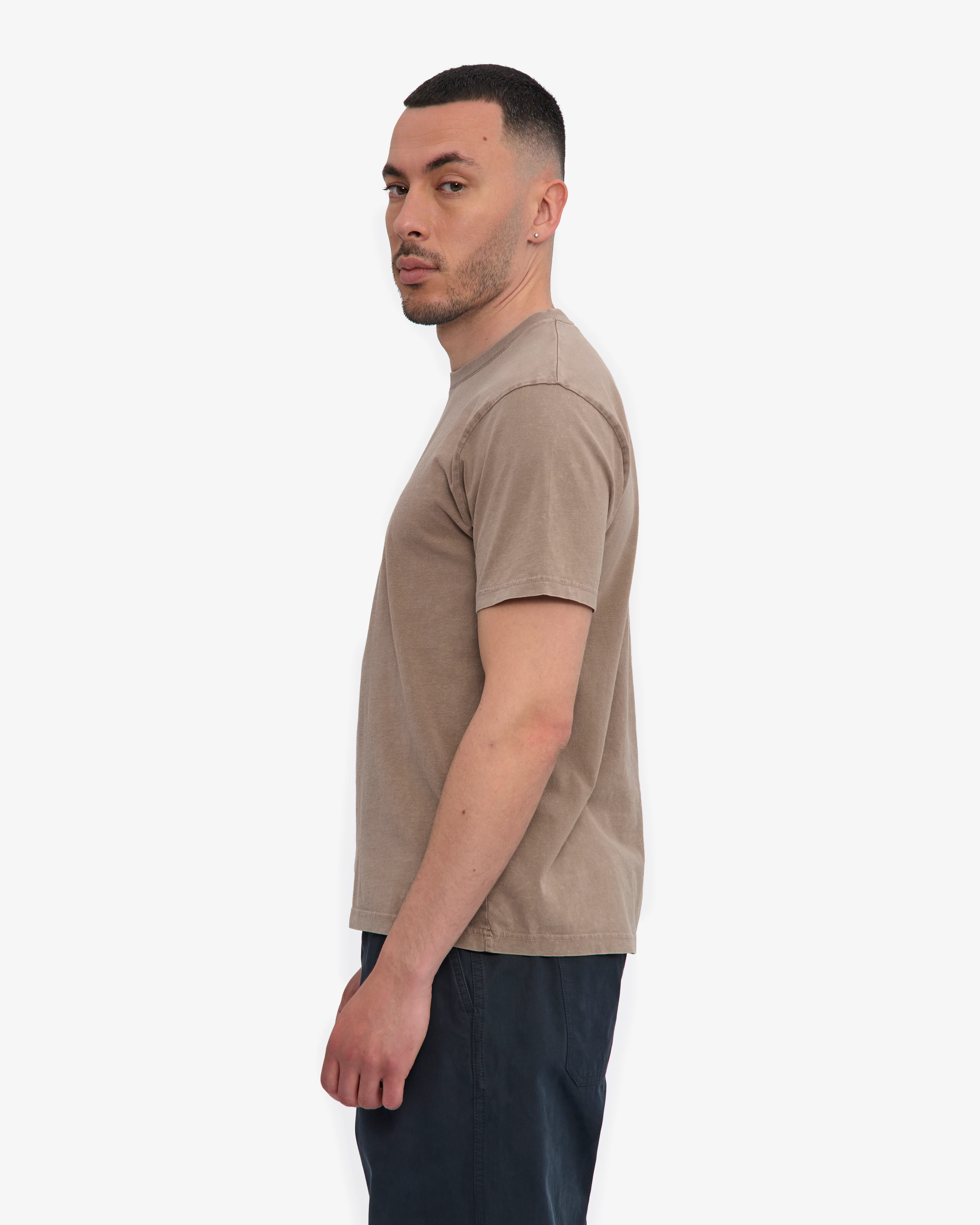 Classic Organic Tee - Faded Khaki - Image 3