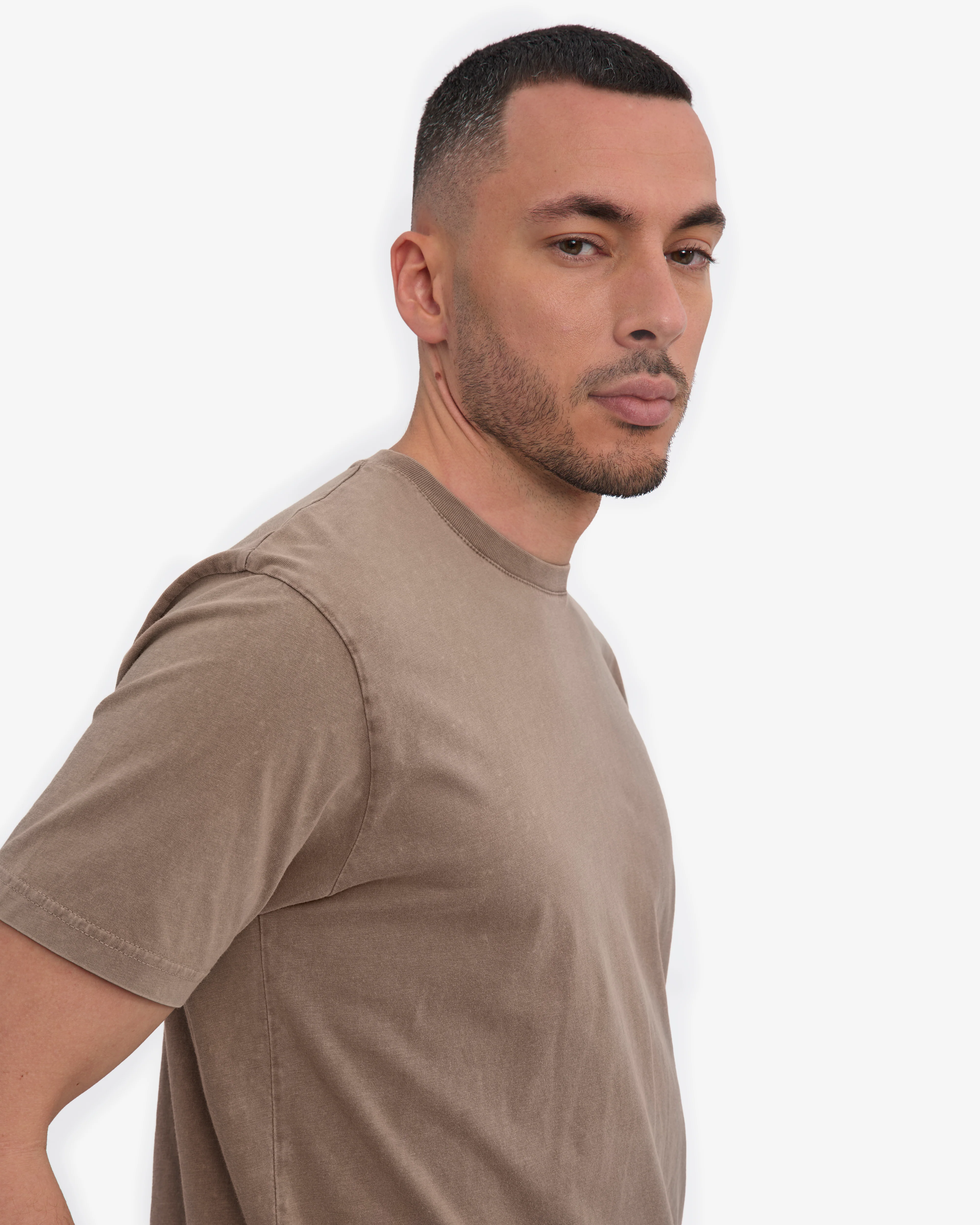 Classic Organic Tee - Faded Khaki - Image 6