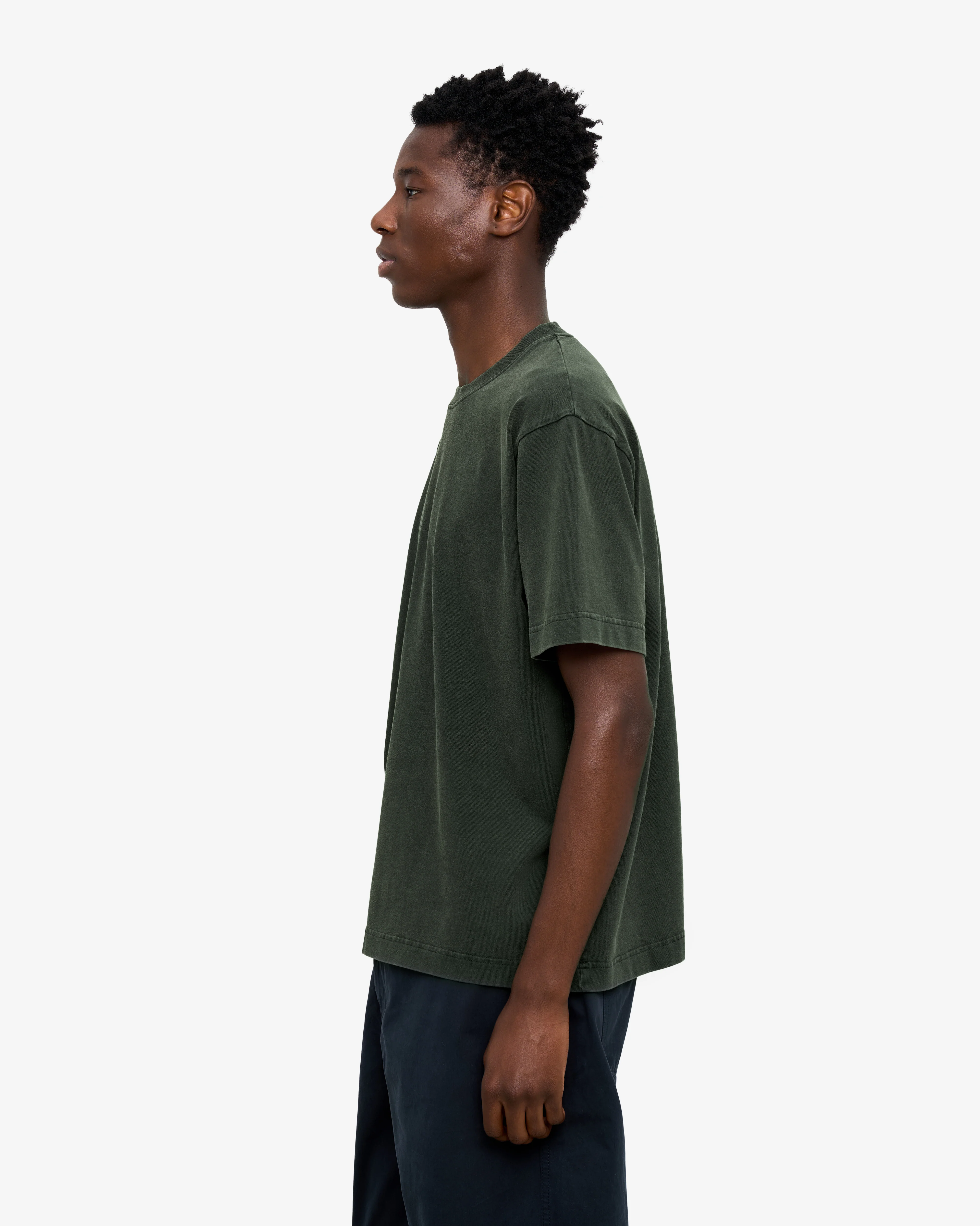 Heavy Organic Boxy Tee - Midnight Forest - Image 3