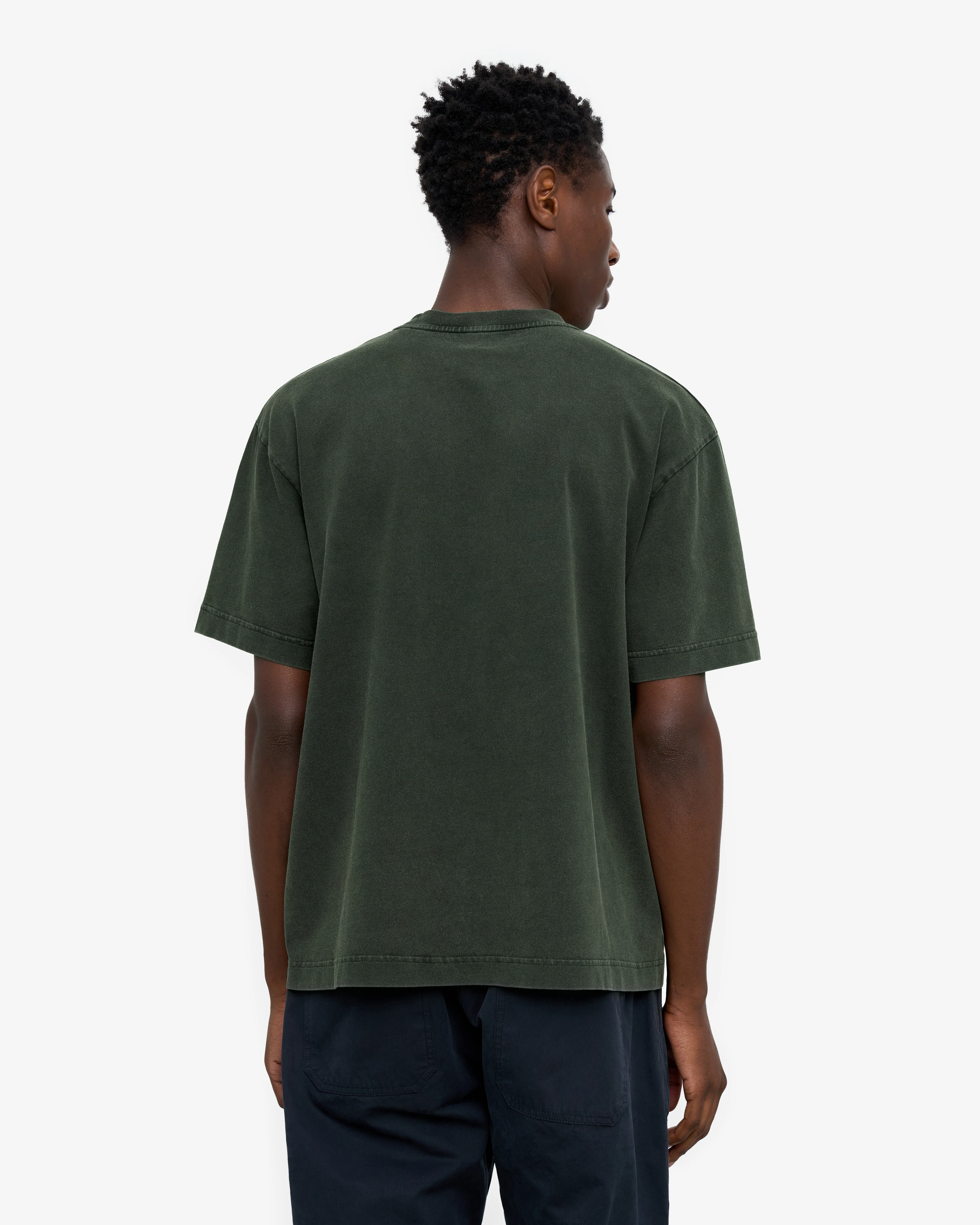 Heavy Organic Boxy Tee - Midnight Forest - Image 4