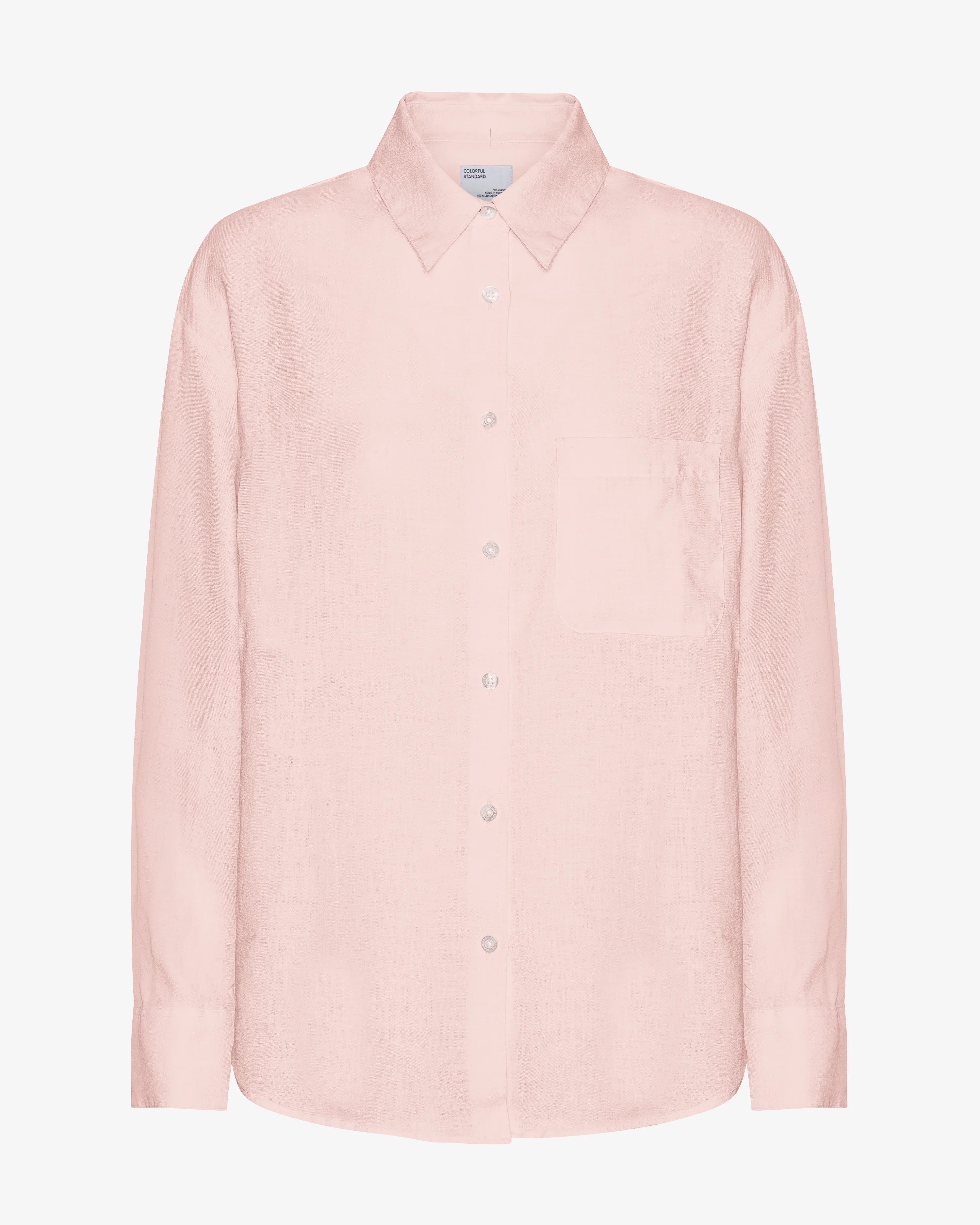 Linen Oversized Shirt - Faded Pink