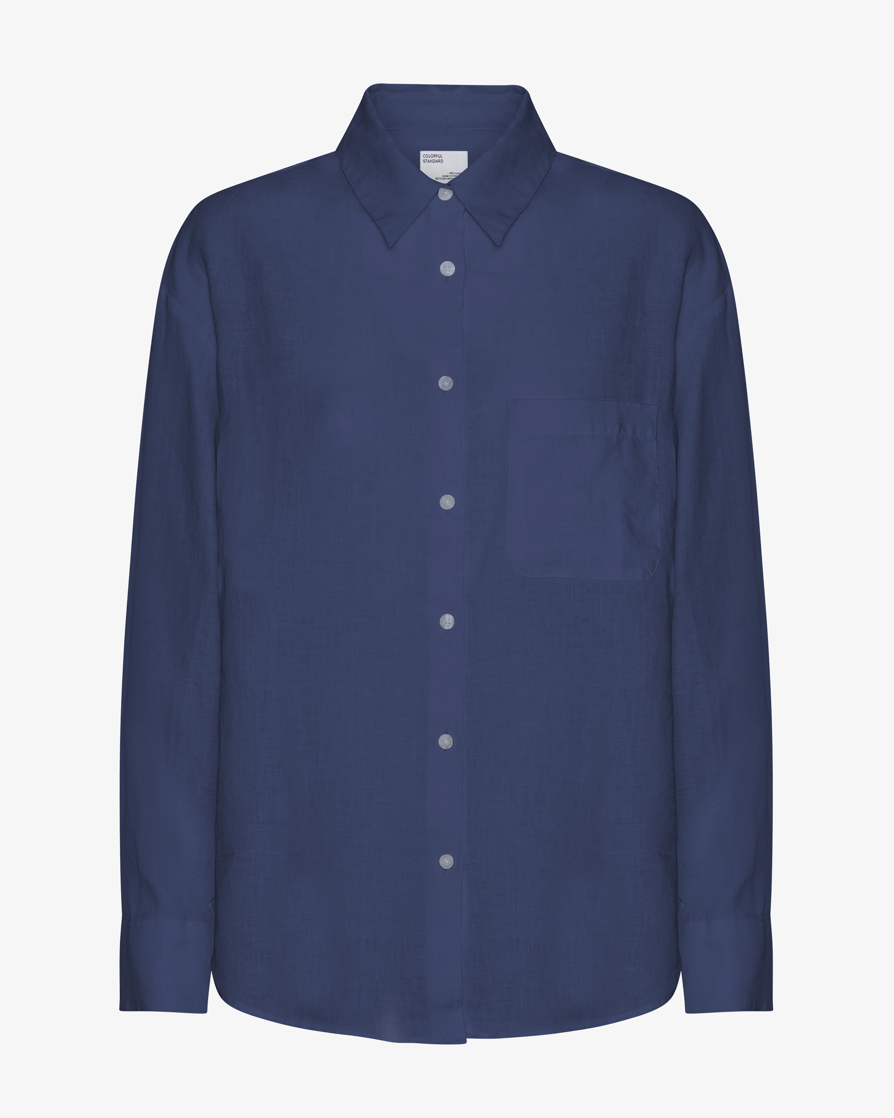 Linen Oversized Shirt - Petrol Blue
