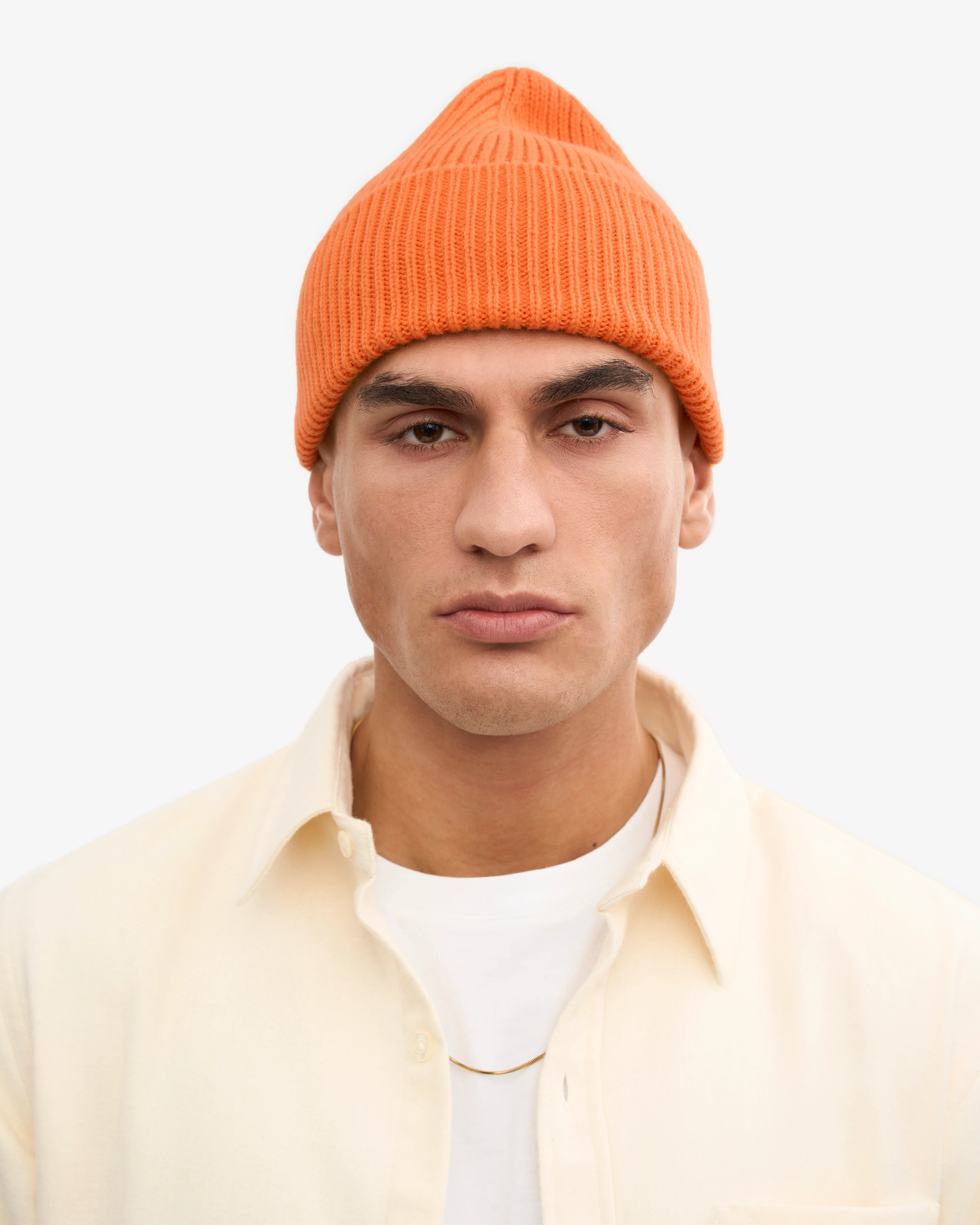 Merino Wool Beanie - Burned Orange - Image 2