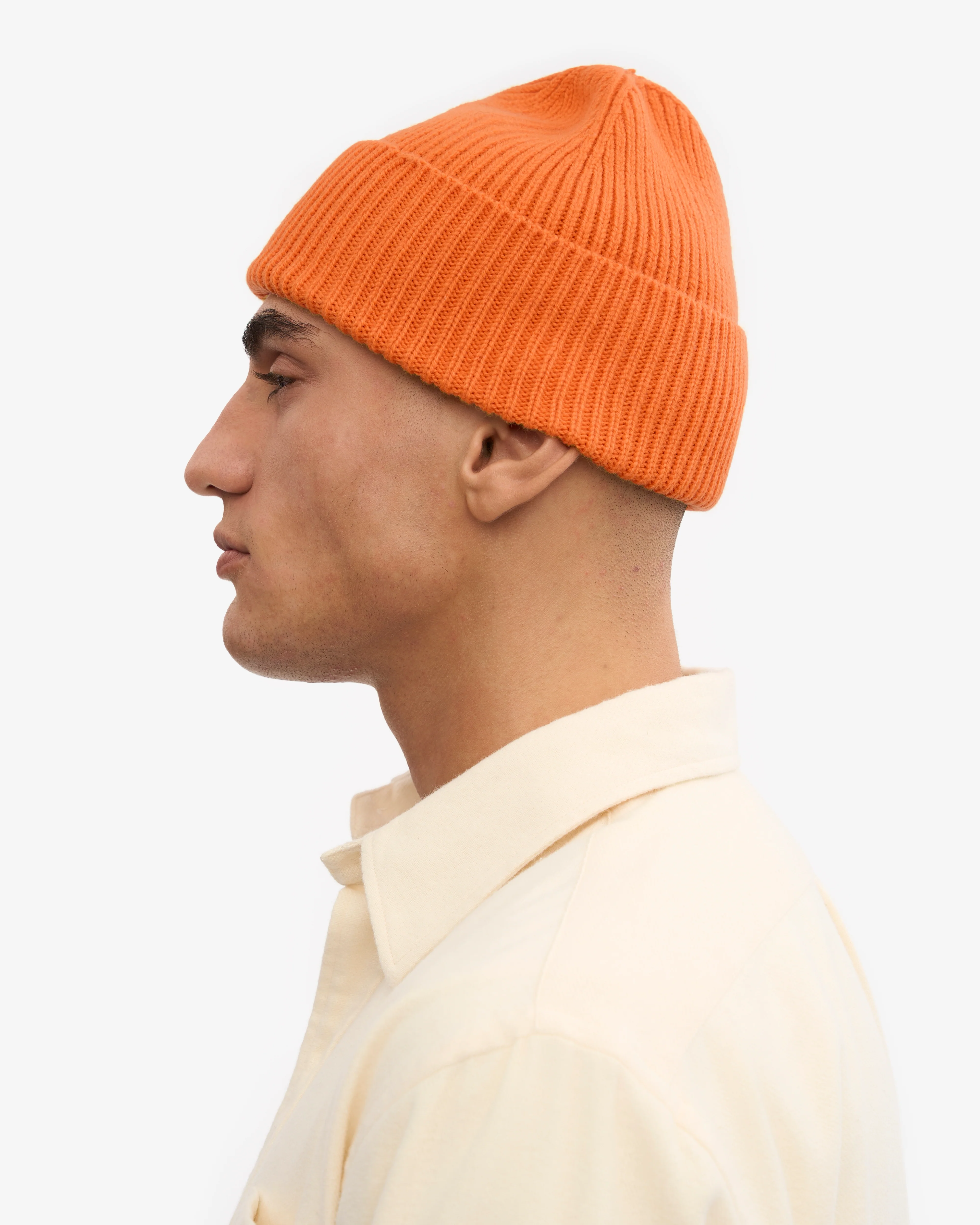 Merino Wool Beanie - Burned Orange - Image 3