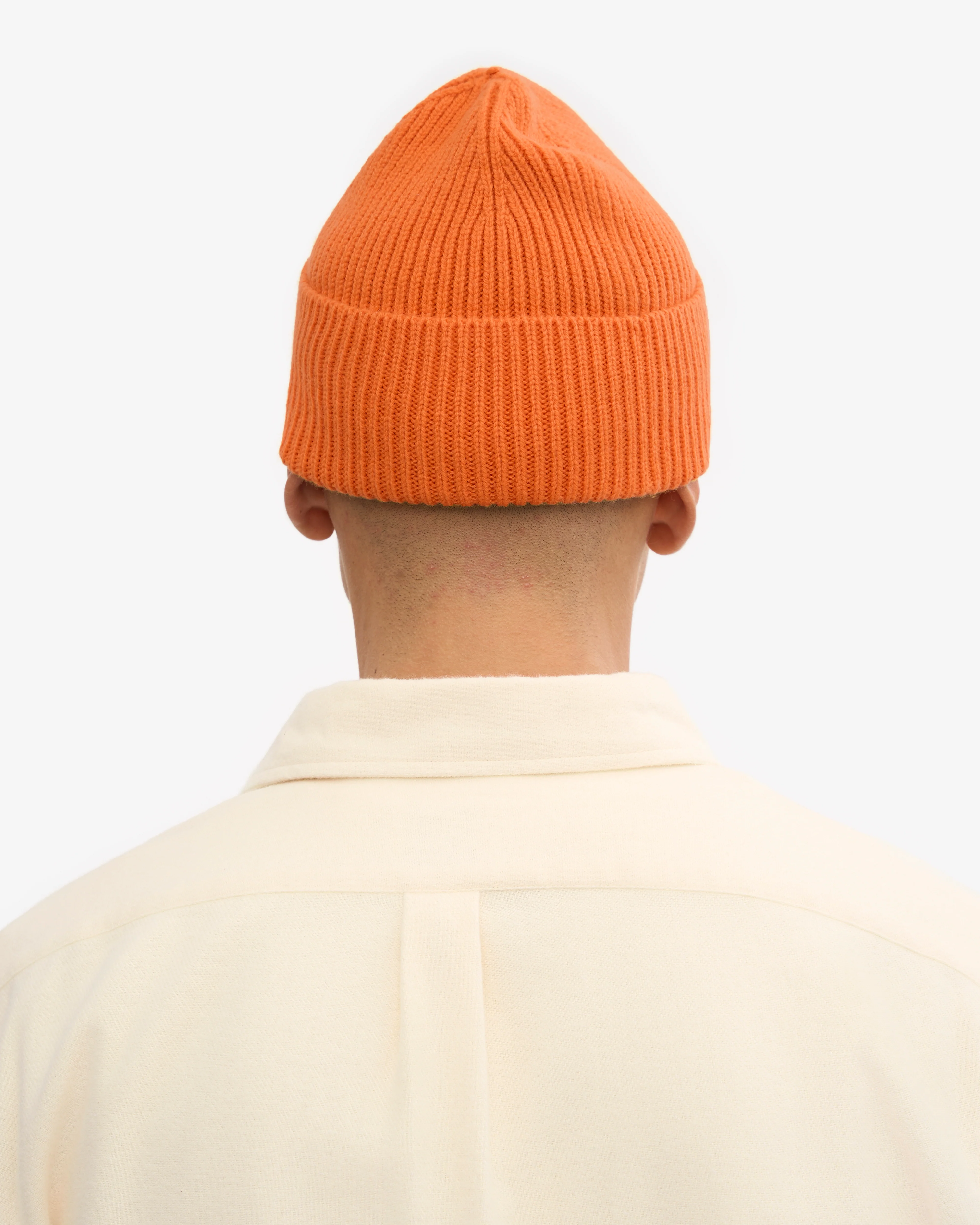 Merino Wool Beanie - Burned Orange - Image 4