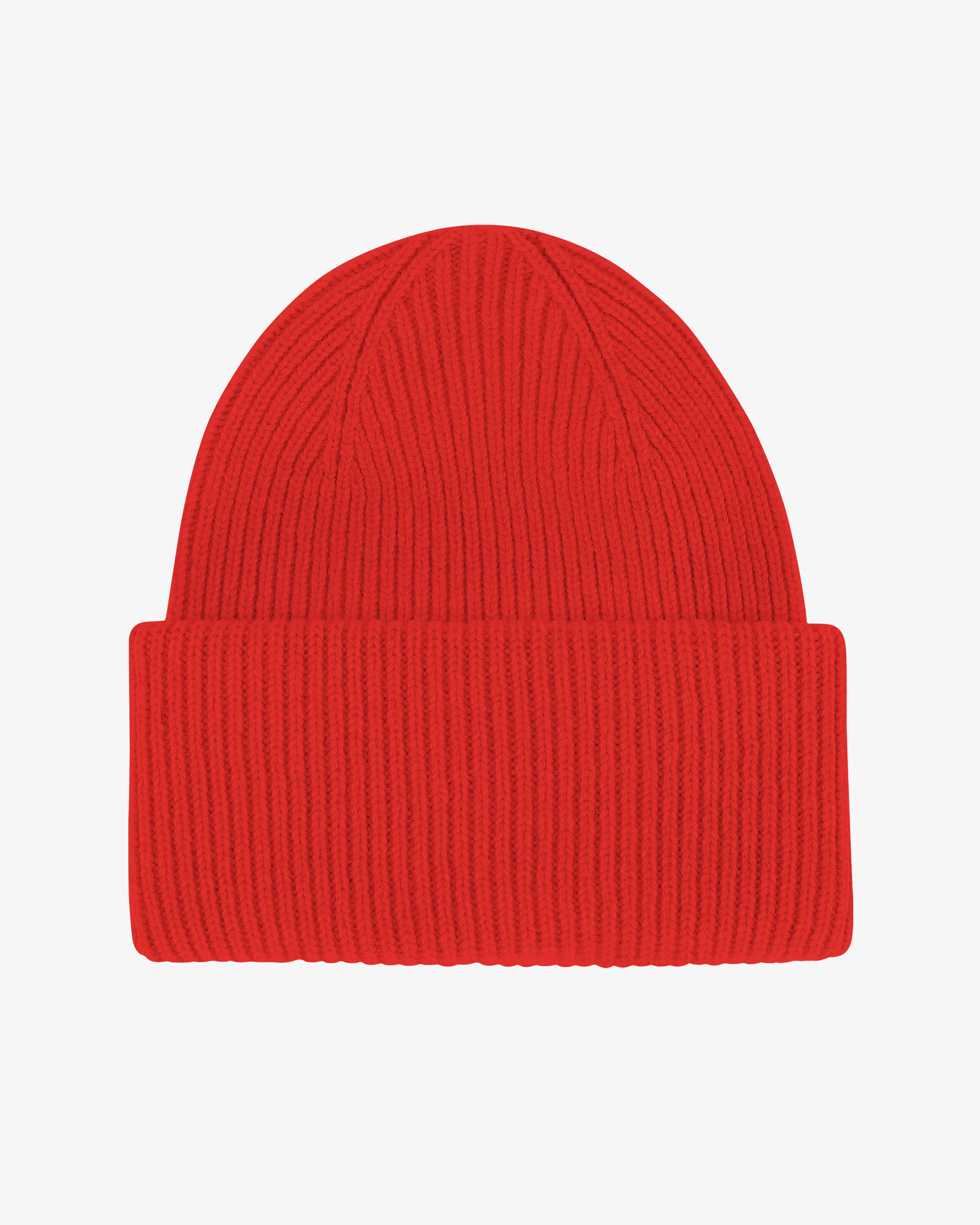 Merino Wool Hat - Red Tangerine