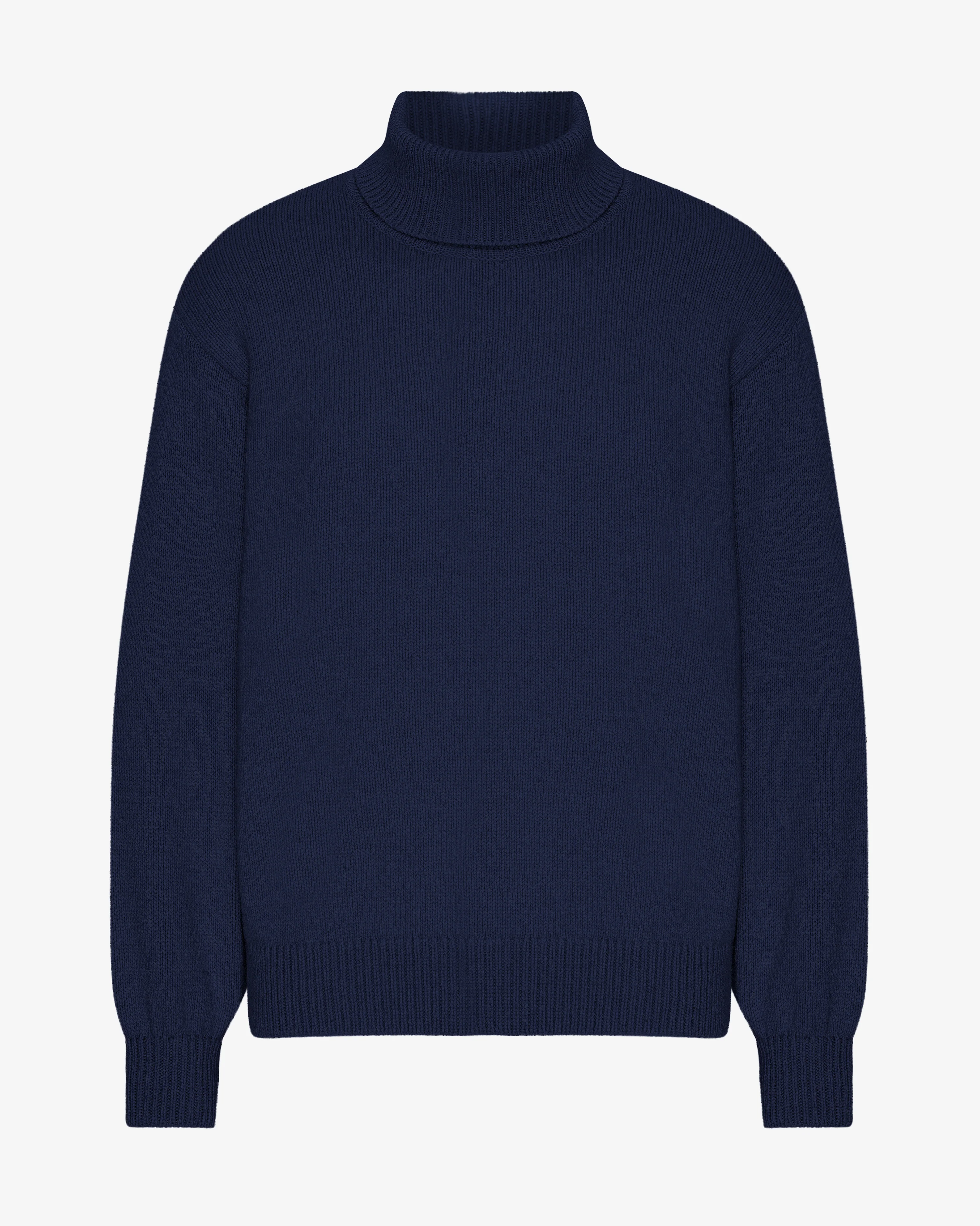 Merino Wool Turtleneck - Marine Blue