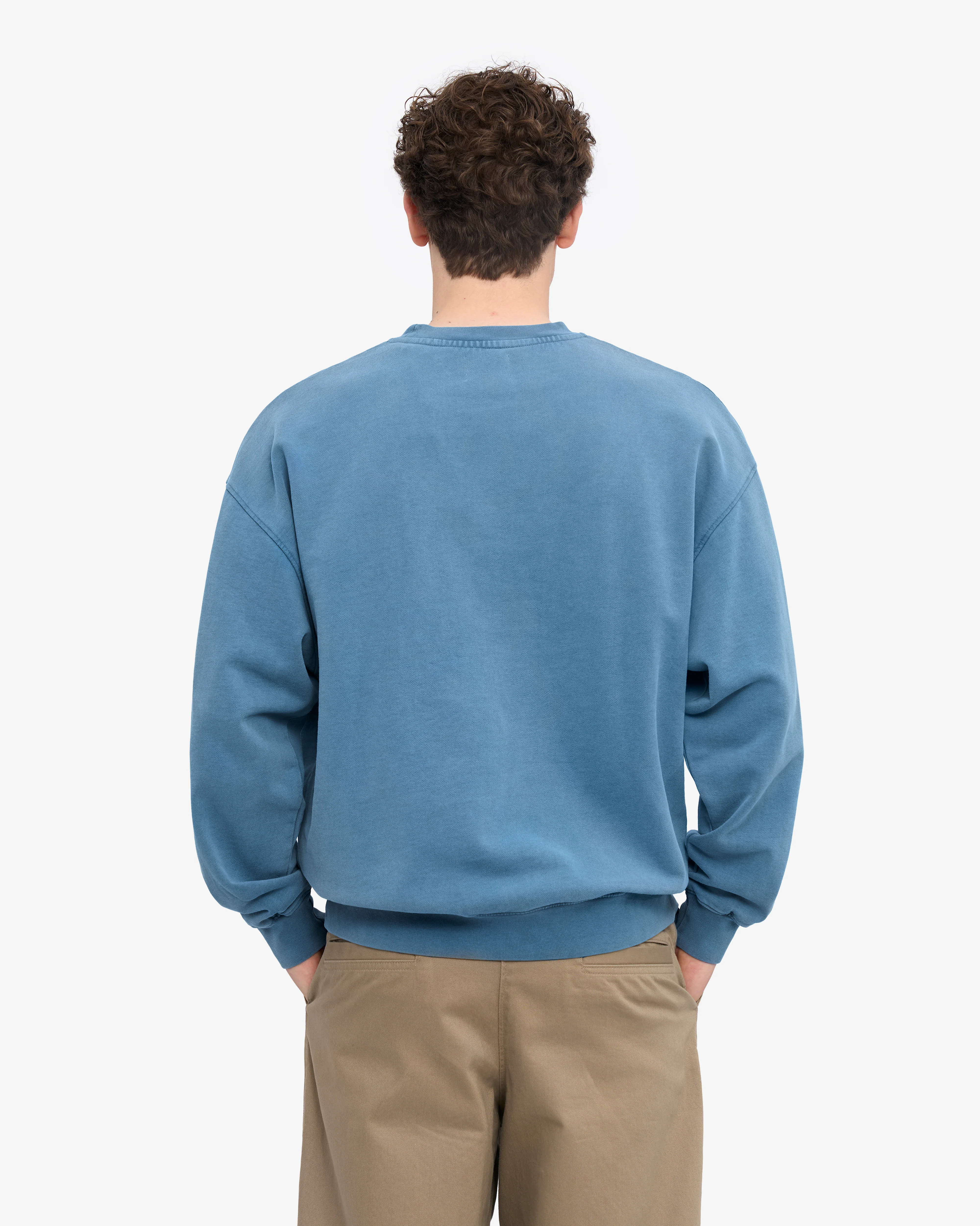 Organic Oversized Crew - Faded Indigo - Image 4