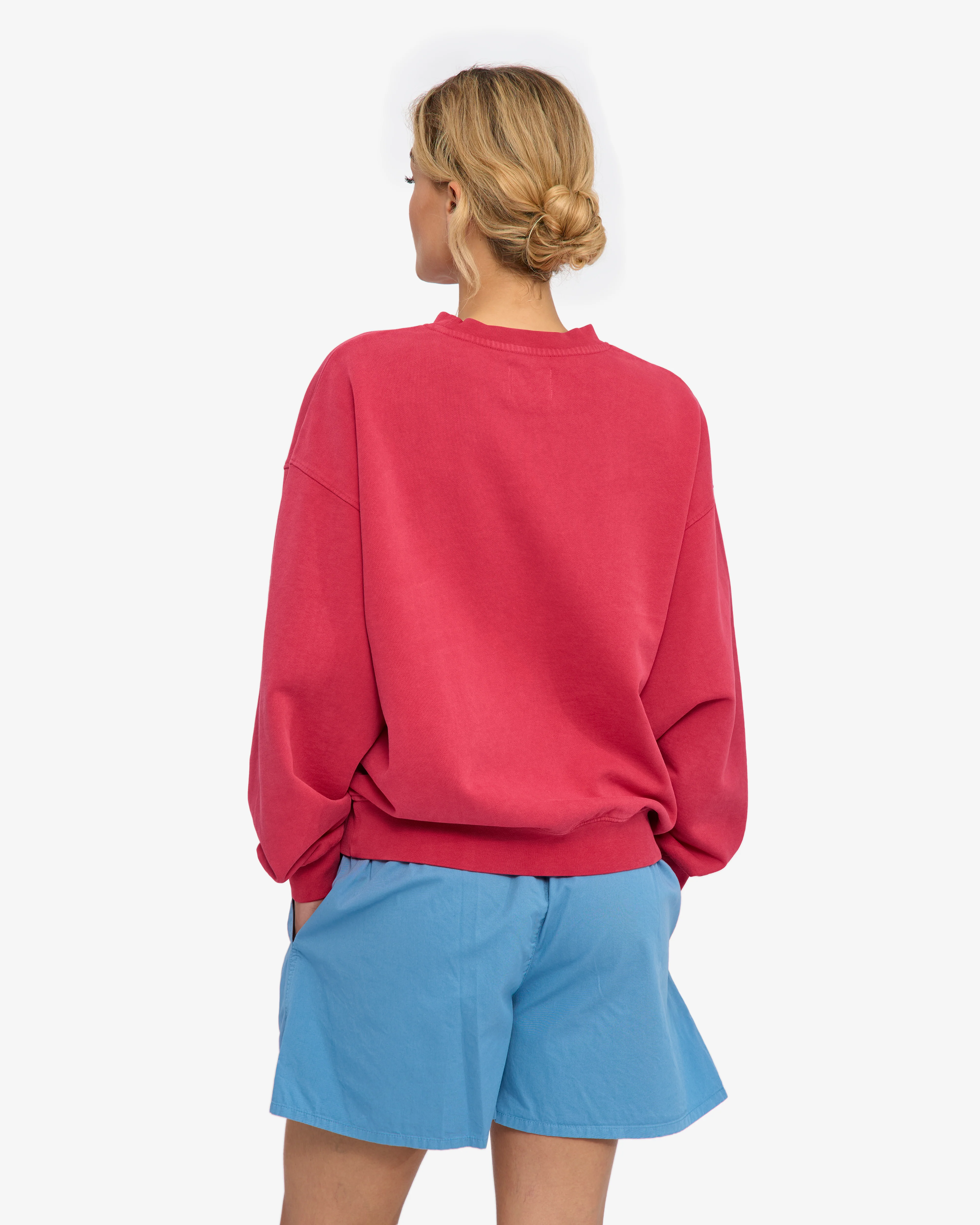 Organic Oversized Crew - Faded Red - Image 4