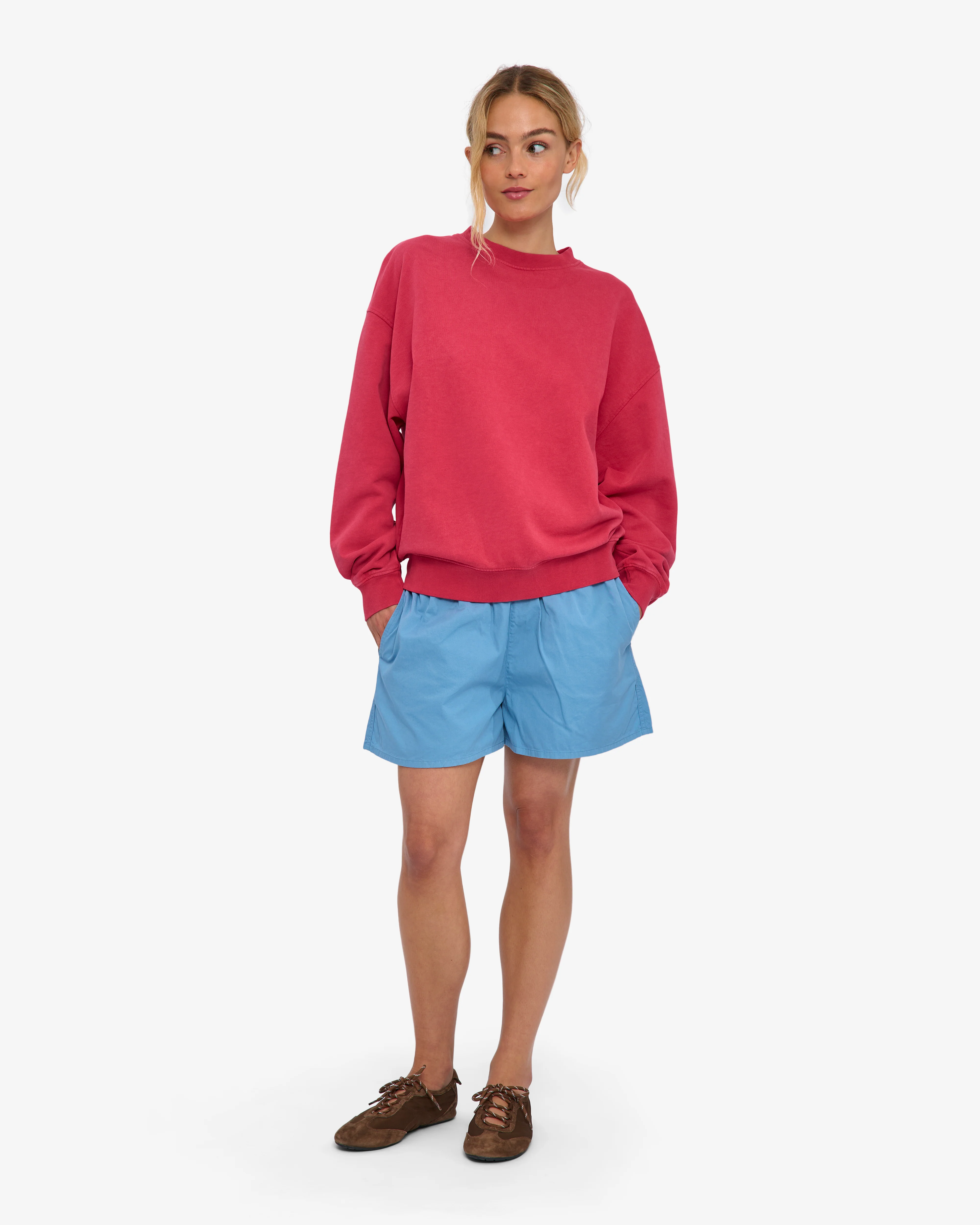 Organic Oversized Crew - Faded Red - Image 5