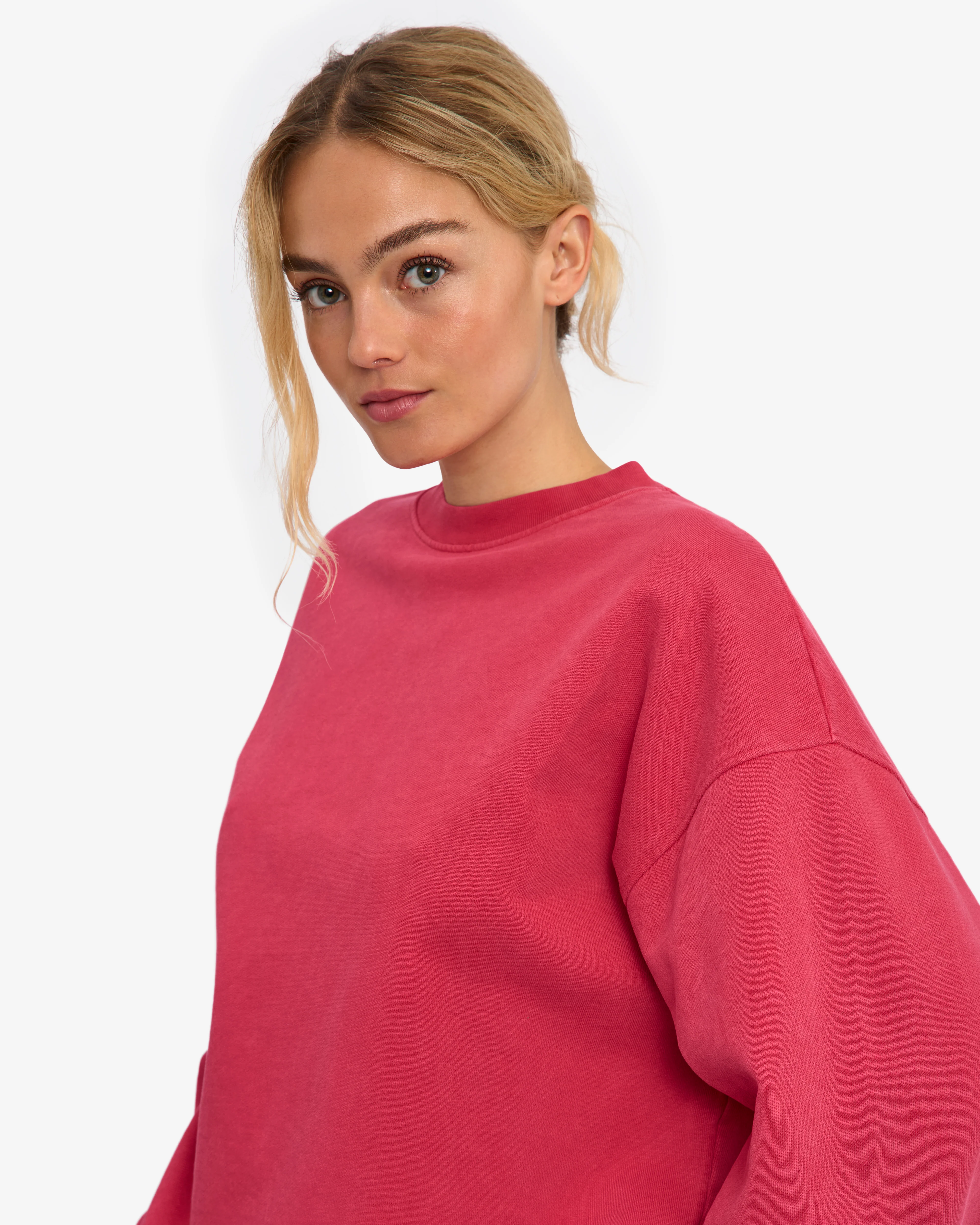 Organic Oversized Crew - Faded Red - Image 6