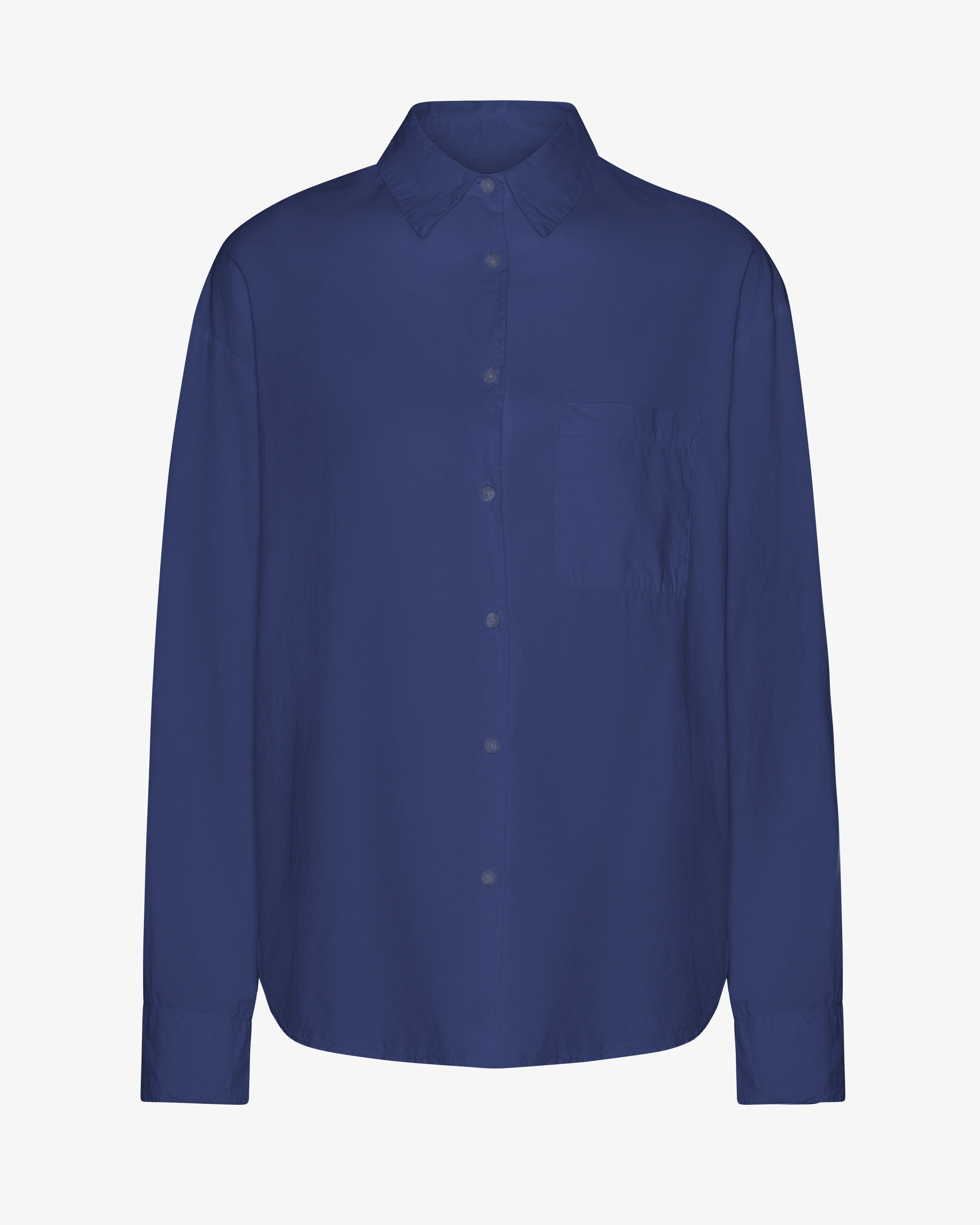 Organic Oversized Shirt - Marine Blue