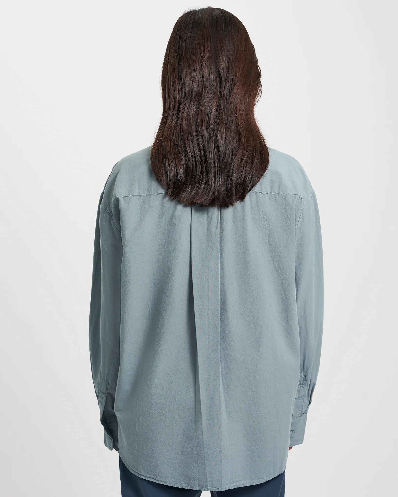 Organic Oversized Shirt - Steel Blue - Image 5