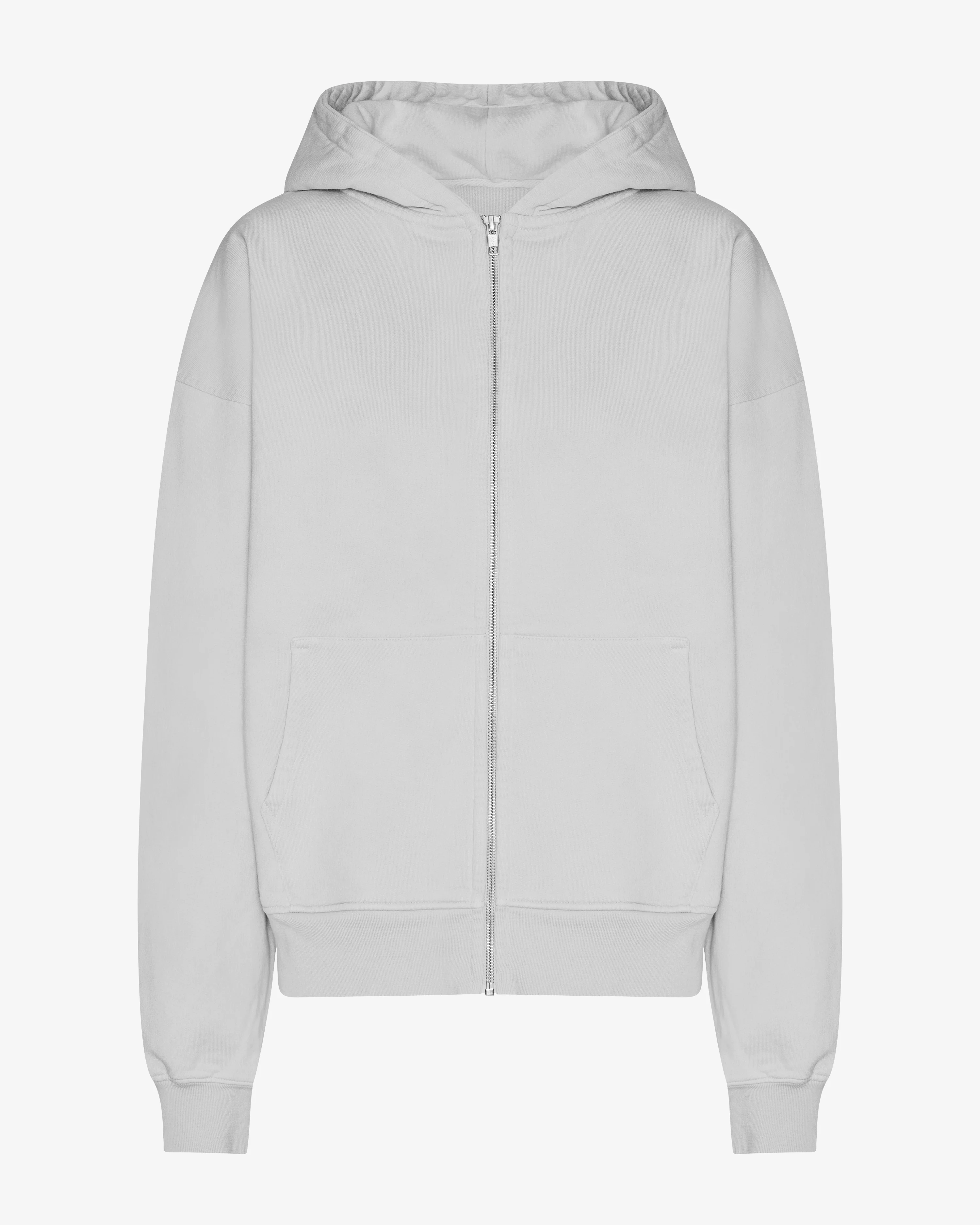 Organic Oversized Zip Hood - Faded Grey