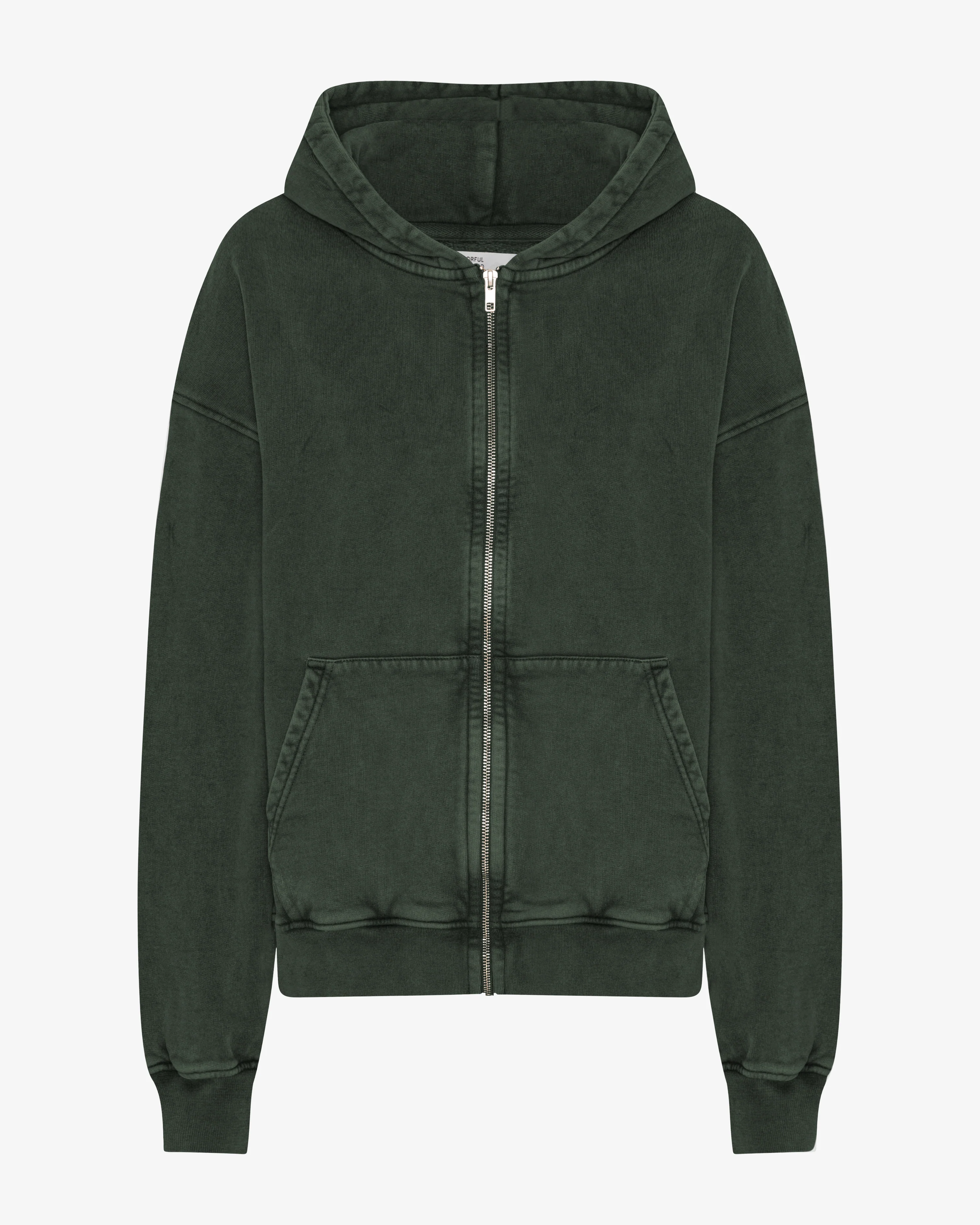 Organic Oversized Zip Hood - Midnight Forest