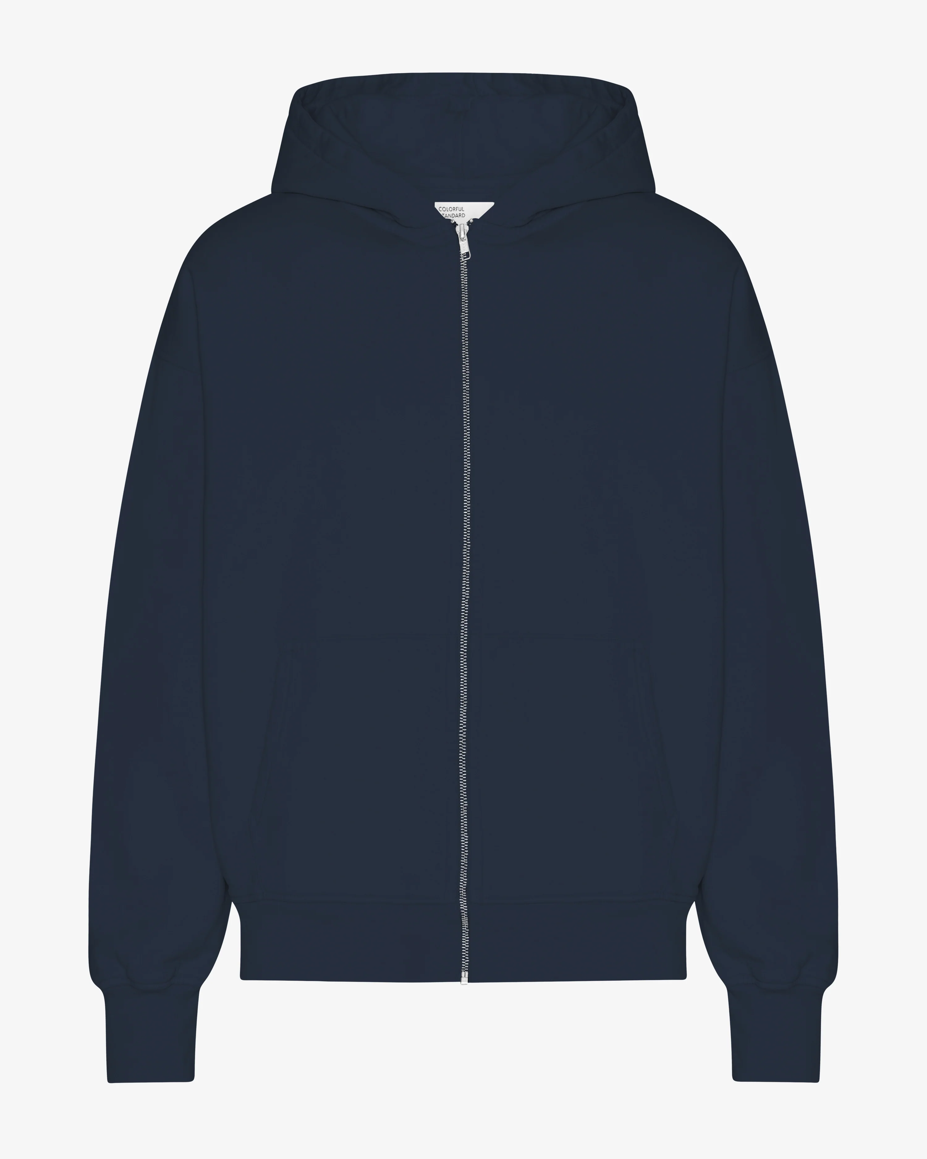 Organic Oversized Zip Hood - Navy Blue
