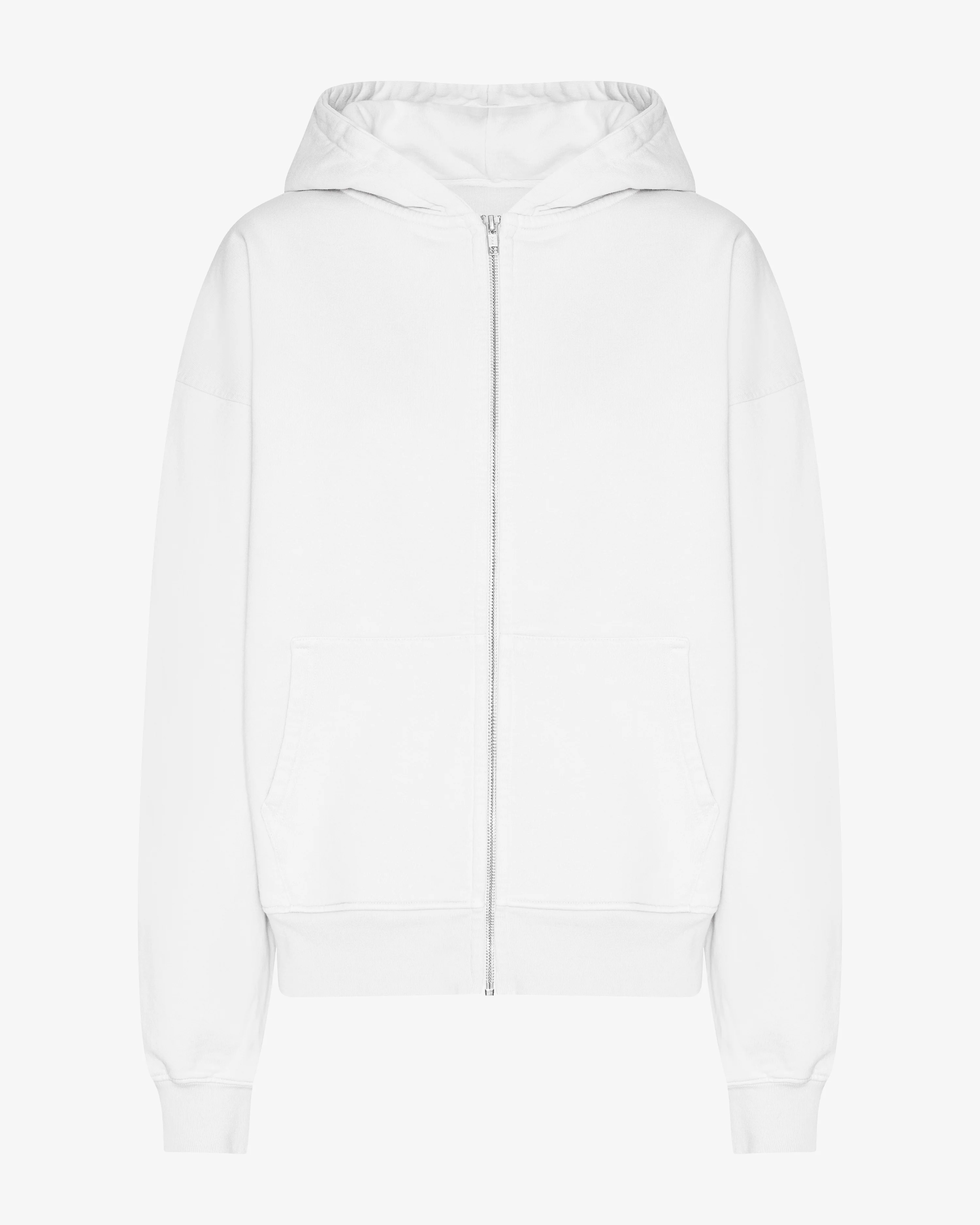 Organic Oversized Zip Hood - Optical White