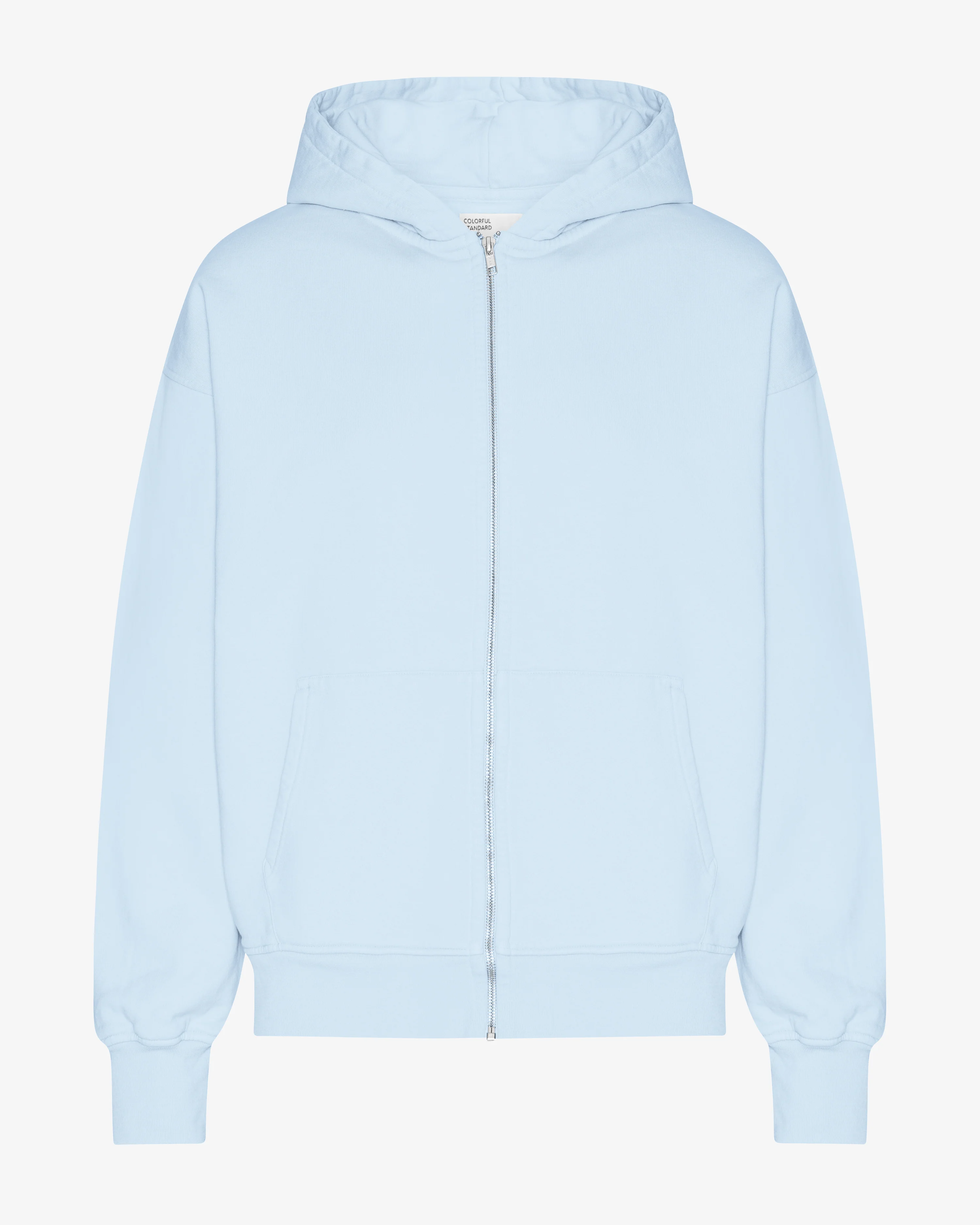 Organic Oversized Zip Hood - Polar Blue