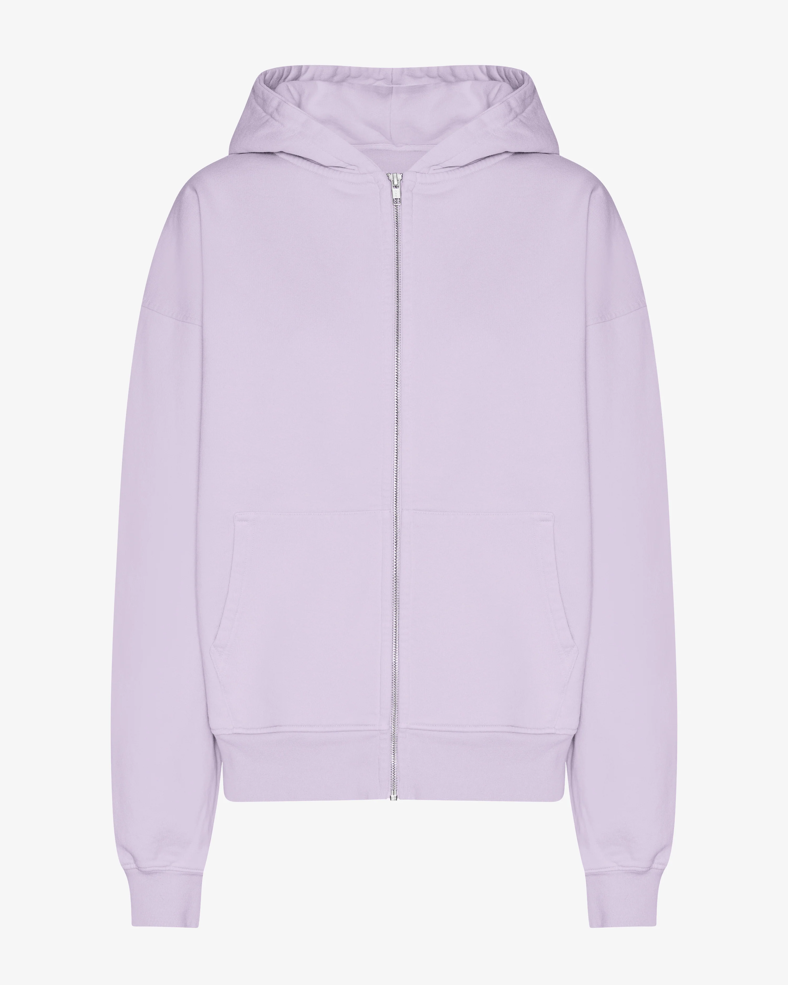 Organic Oversized Zip Hood - Soft Lavender