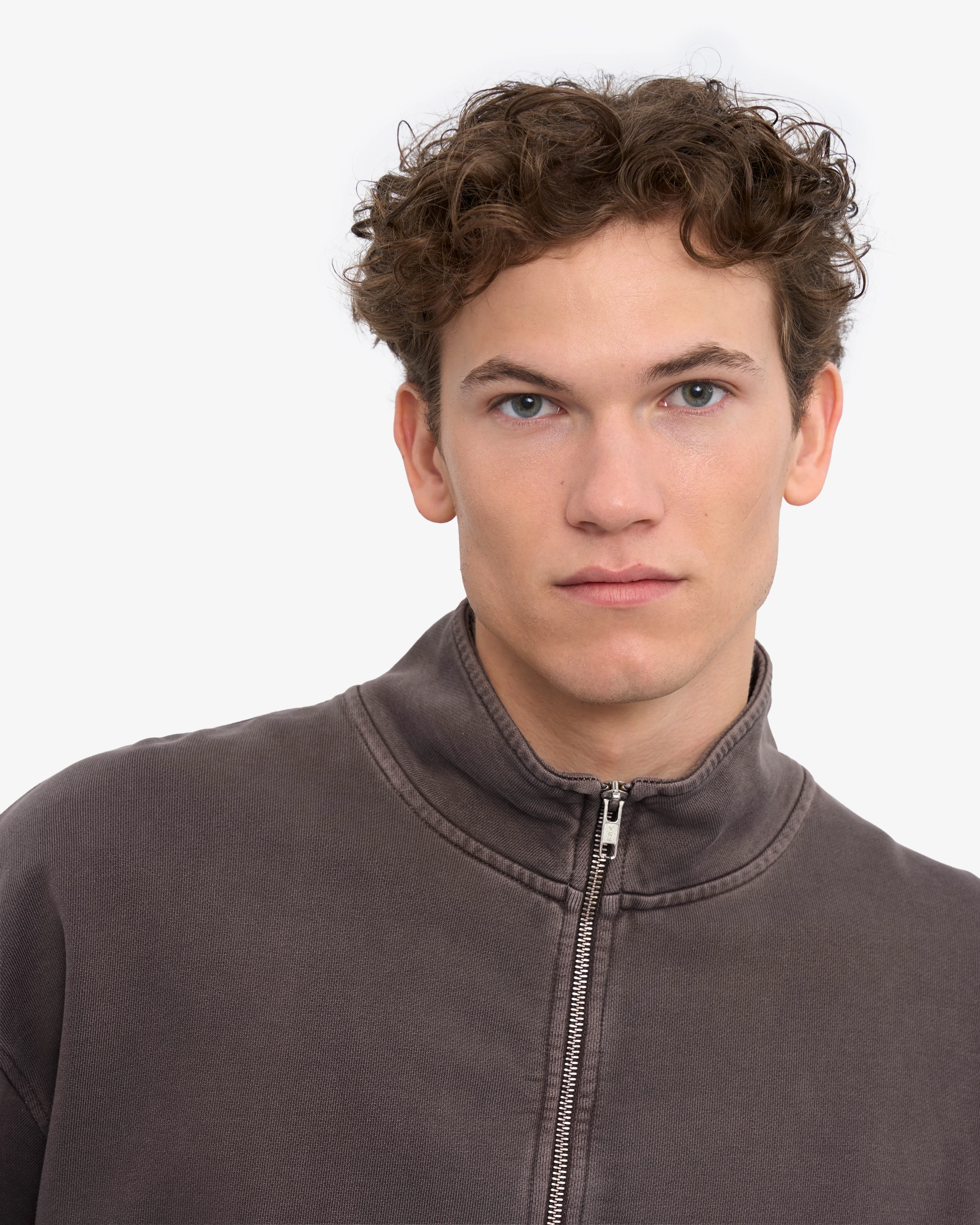 Organic Quarter Zip - Faded Mud - Image 6