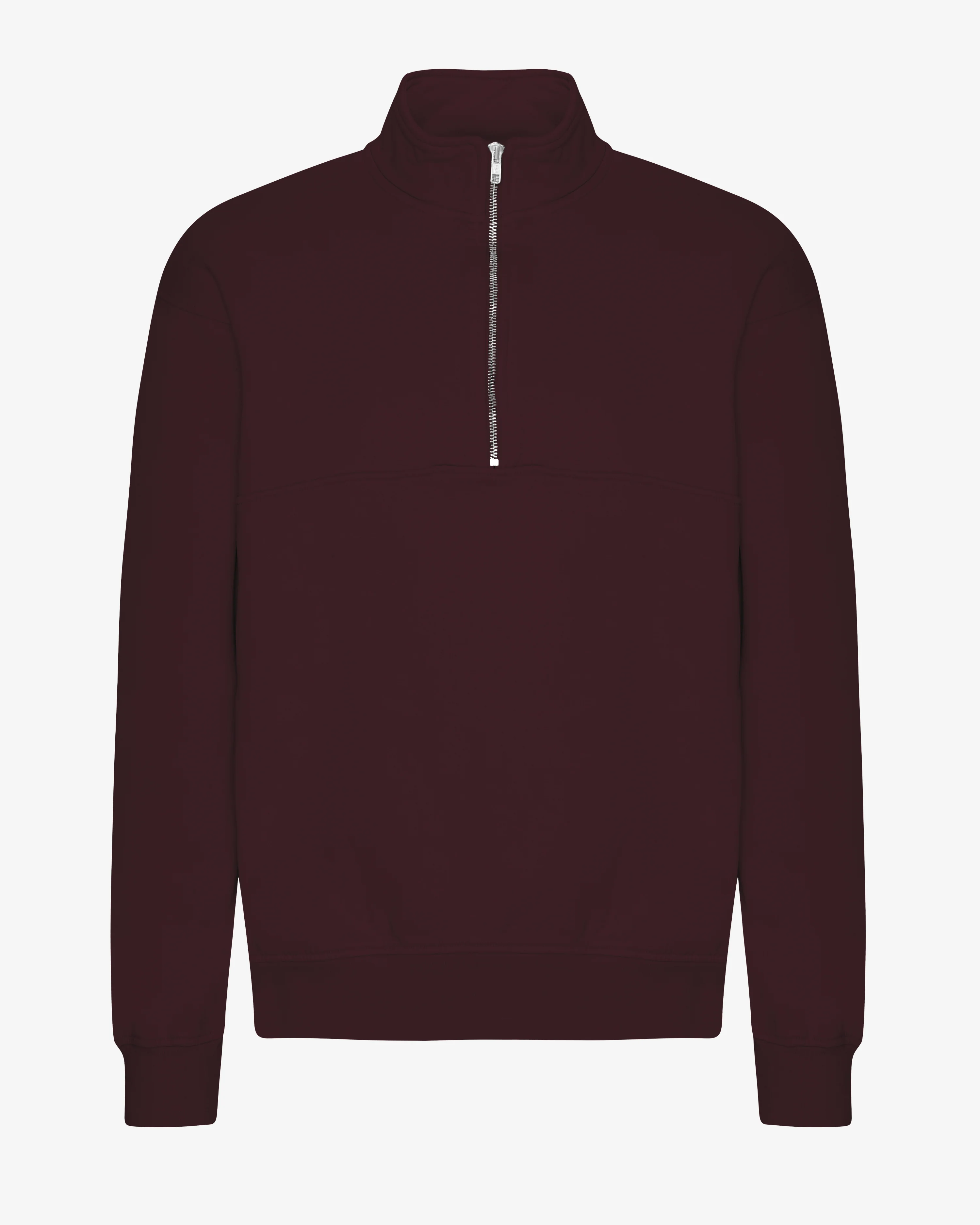 Organic Quarter Zip - Oxblood Red