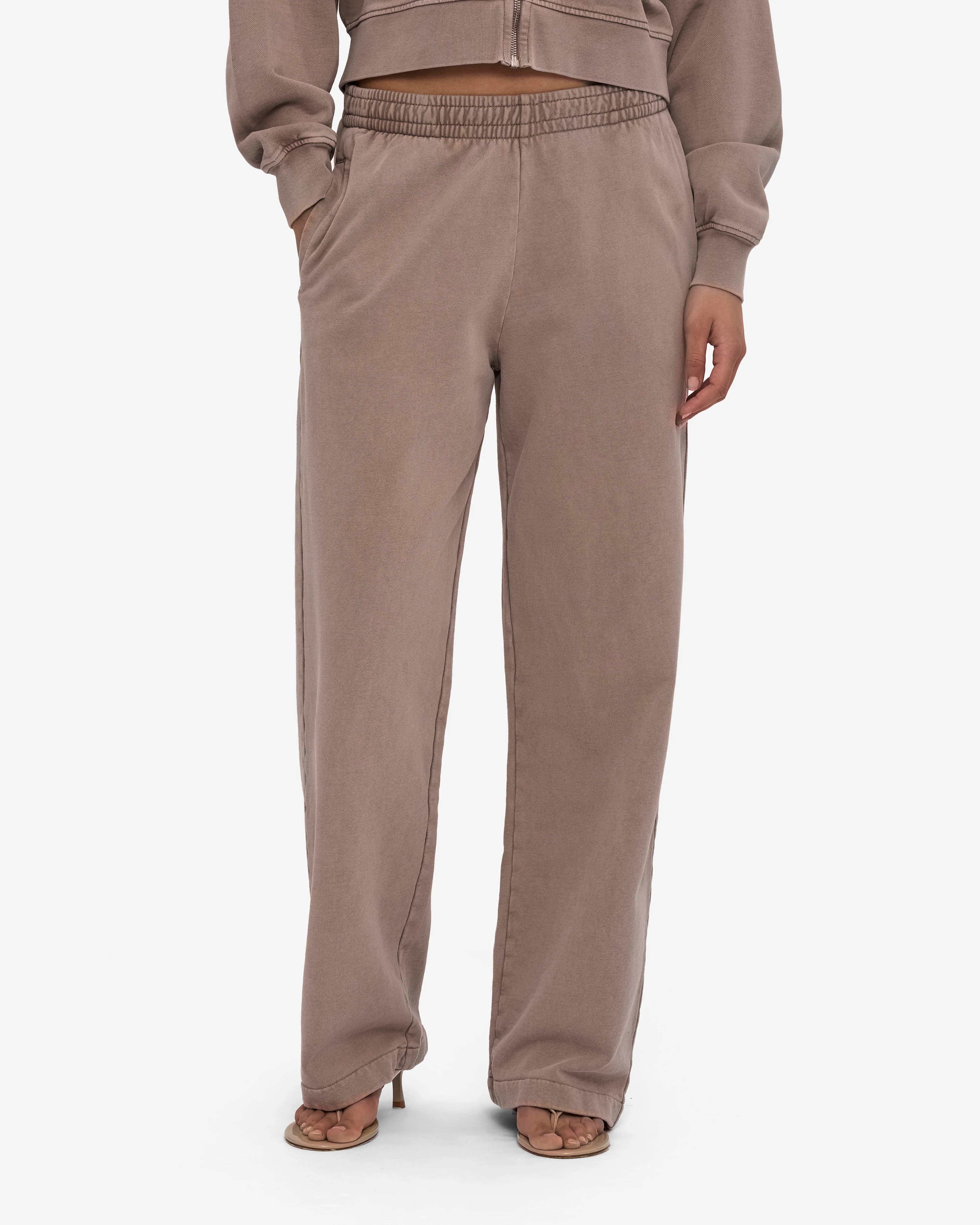 Organic Straight Leg Sweatpants - Faded Khaki - Image 2