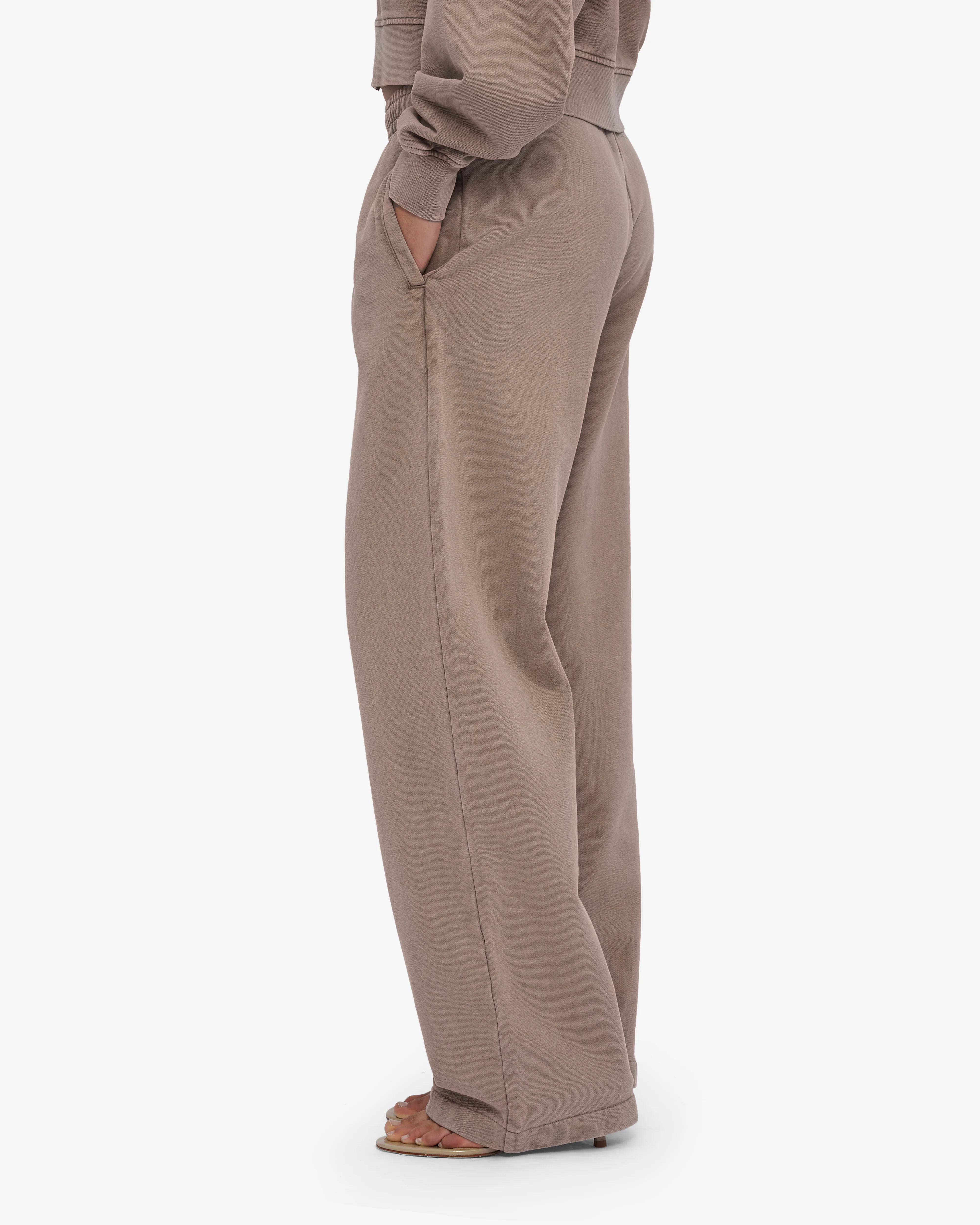 Organic Straight Leg Sweatpants - Faded Khaki - Image 3