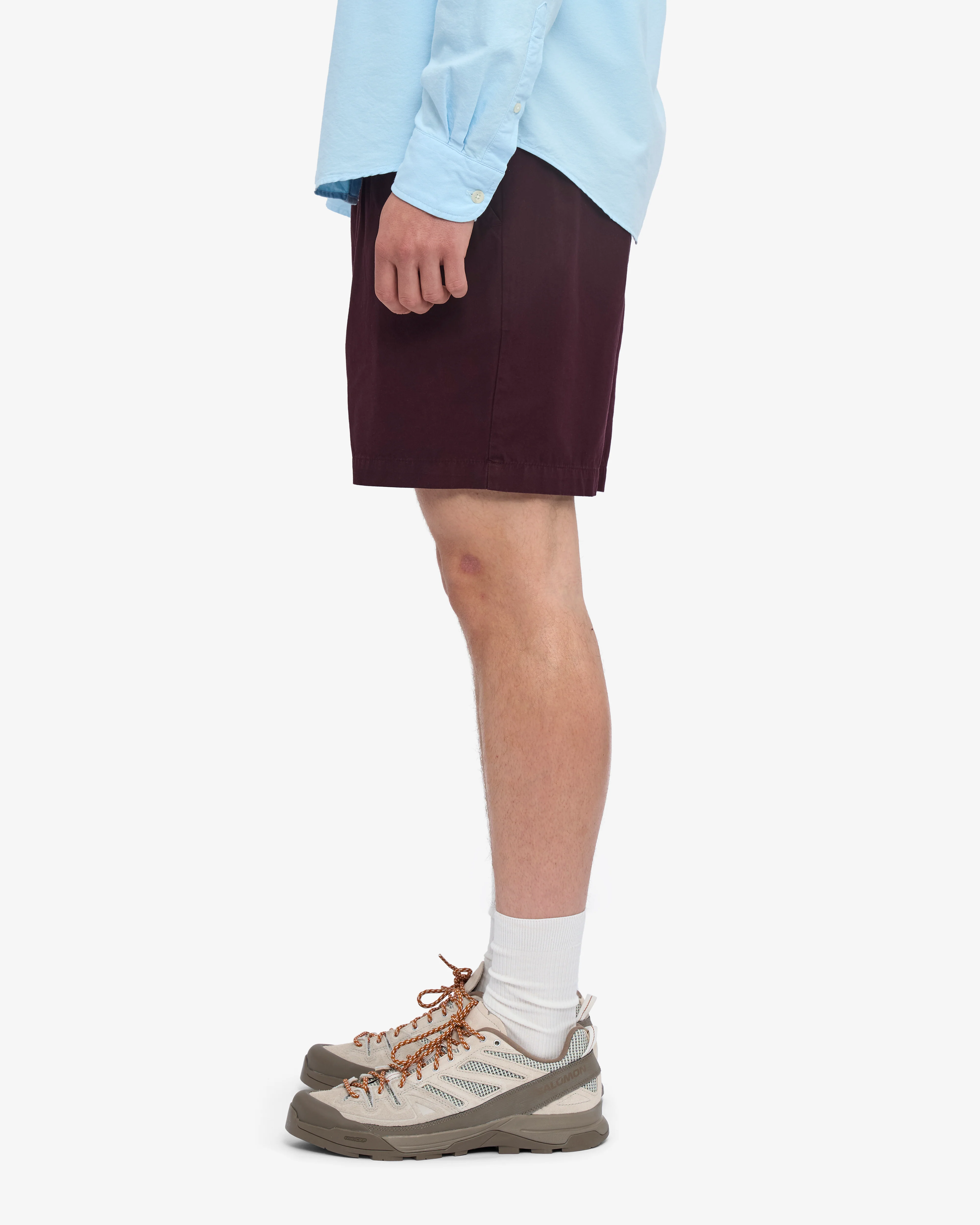 Organic Twill Shorts - Oxblood Red - Image 3