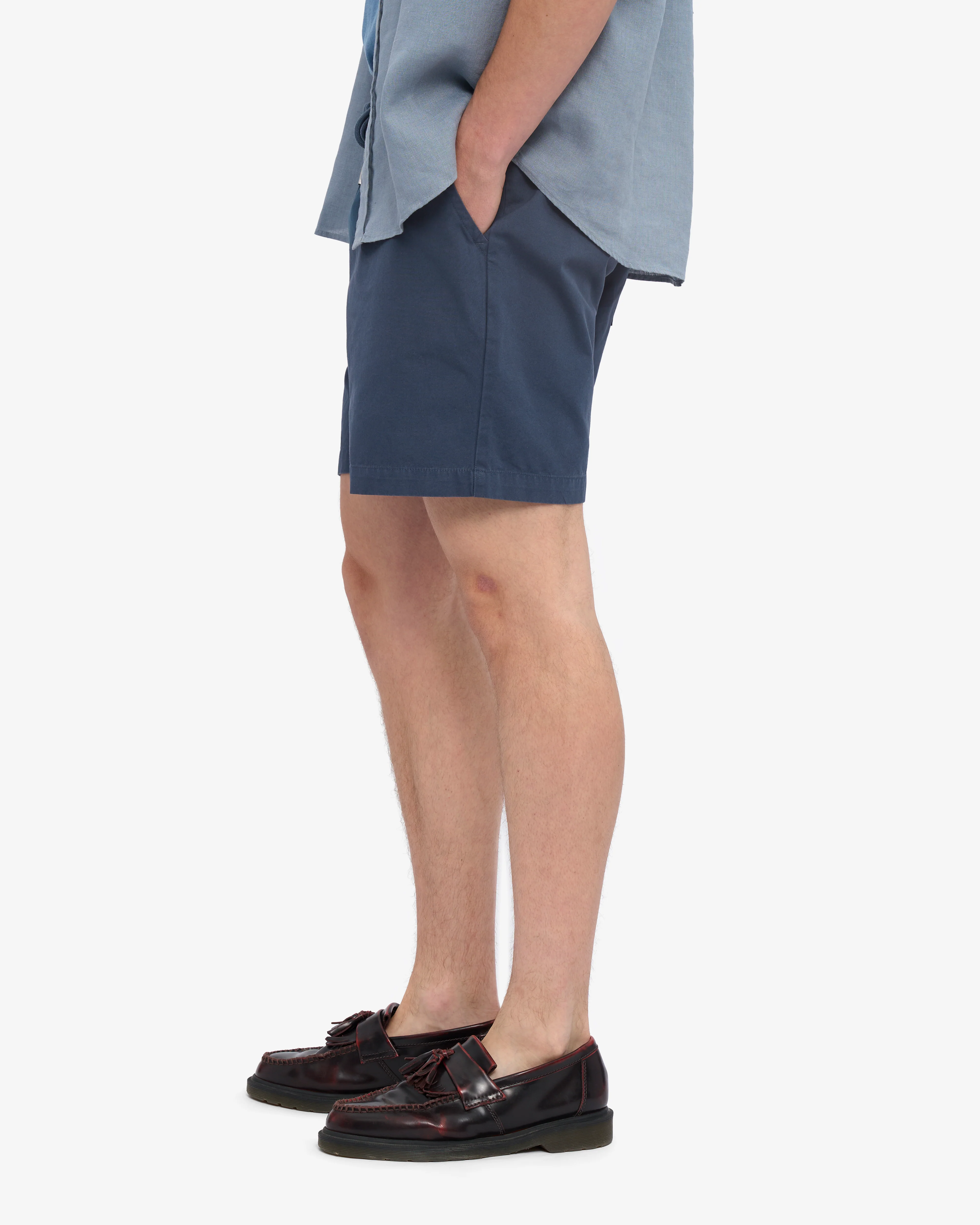 Organic Twill Shorts - Petrol Blue - Image 3