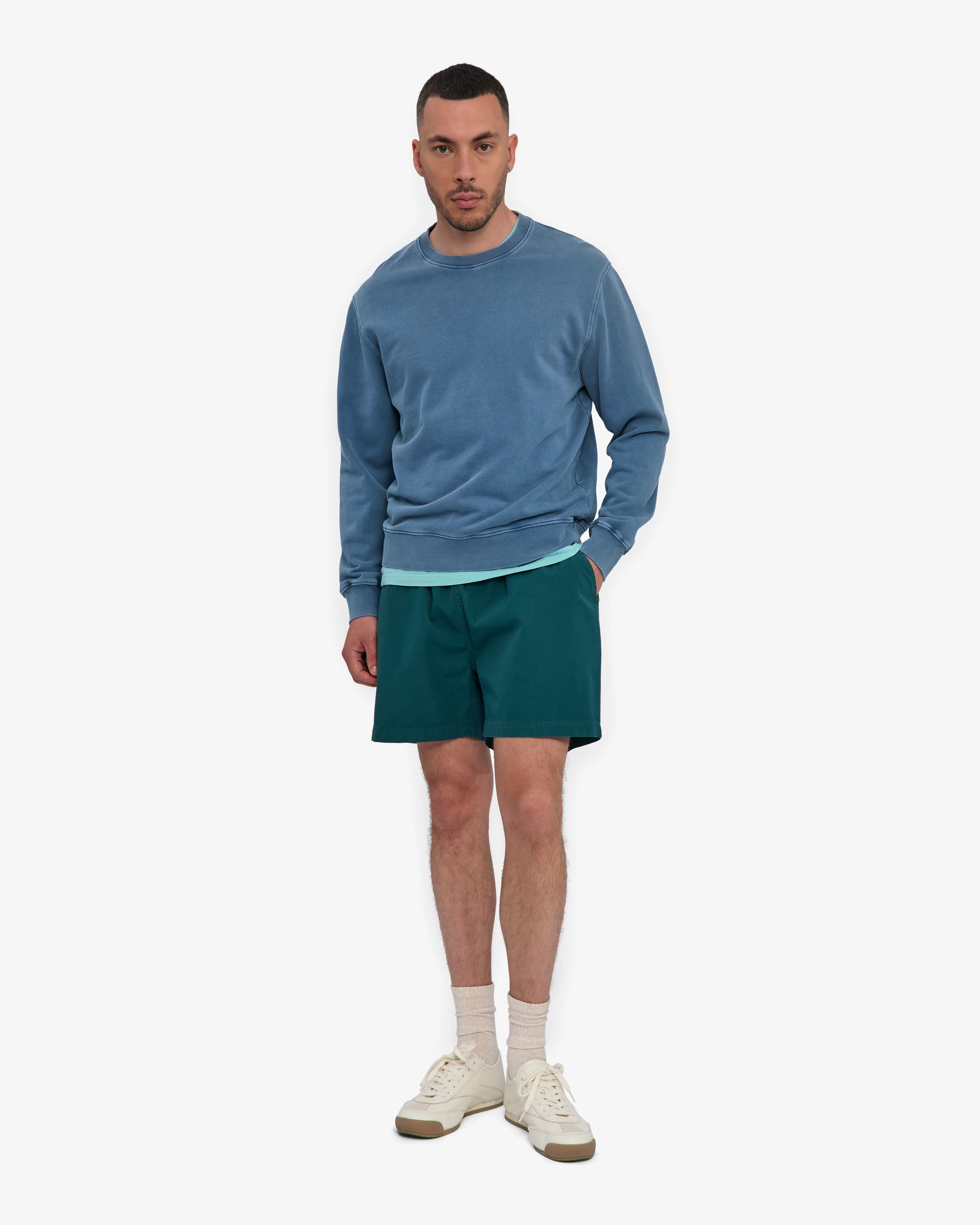 Organic Twill Shorts - Ocean Green - Image 5
