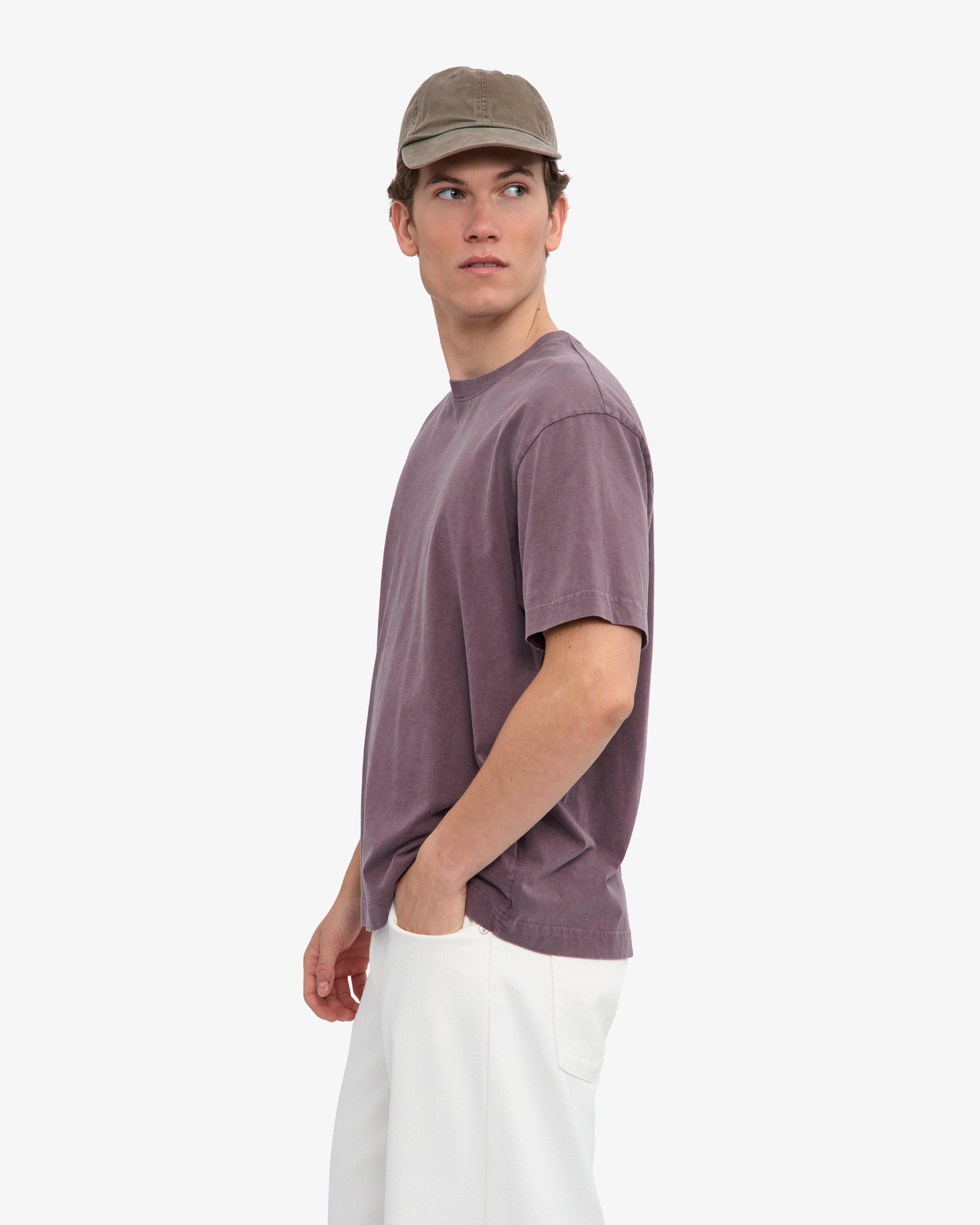 Oversized Organic T-Shirt - Faded Grape - Image 3