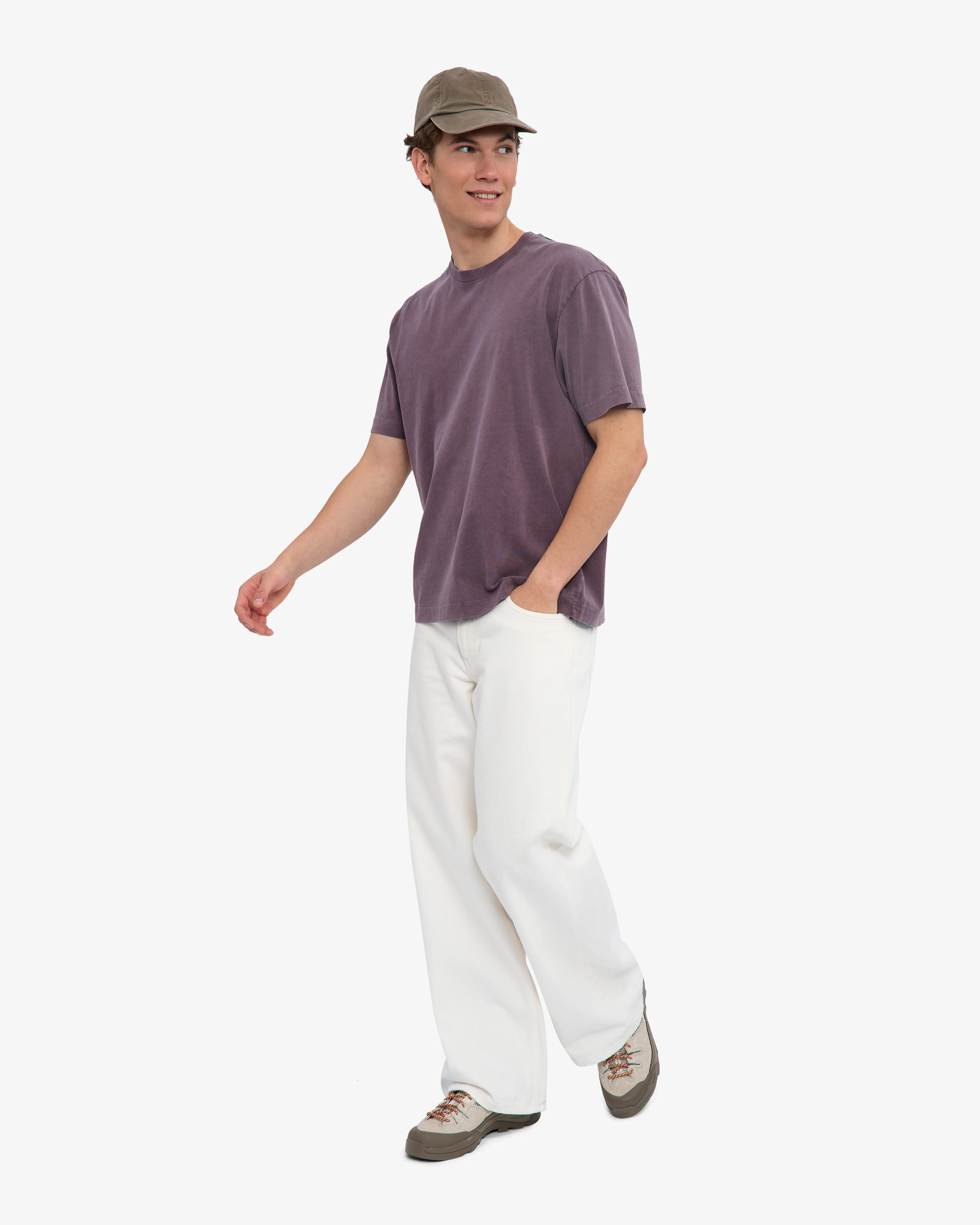 Oversized Organic T-Shirt - Faded Grape - Image 6