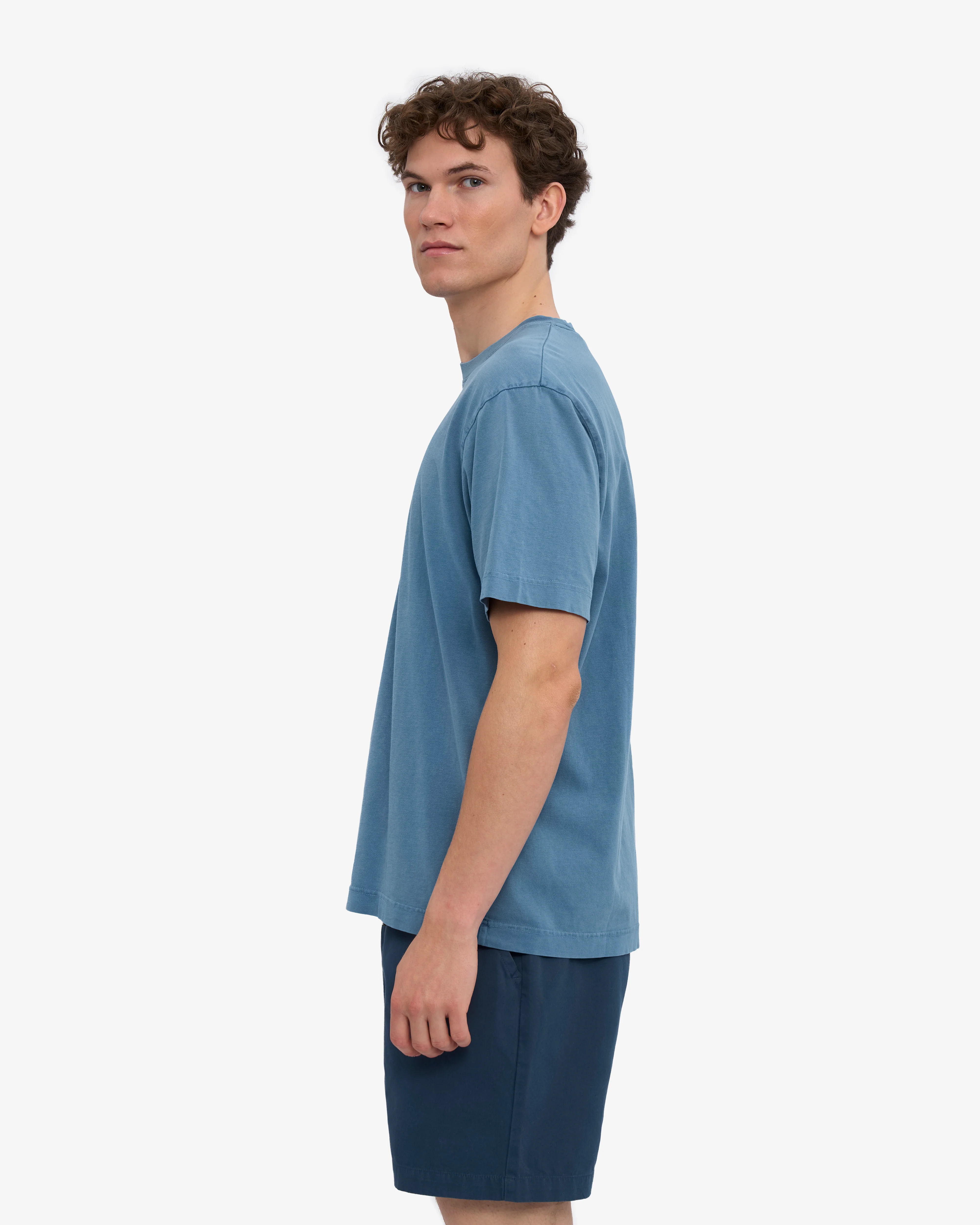 Oversized Organic T-Shirt - Faded Indigo - Image 3