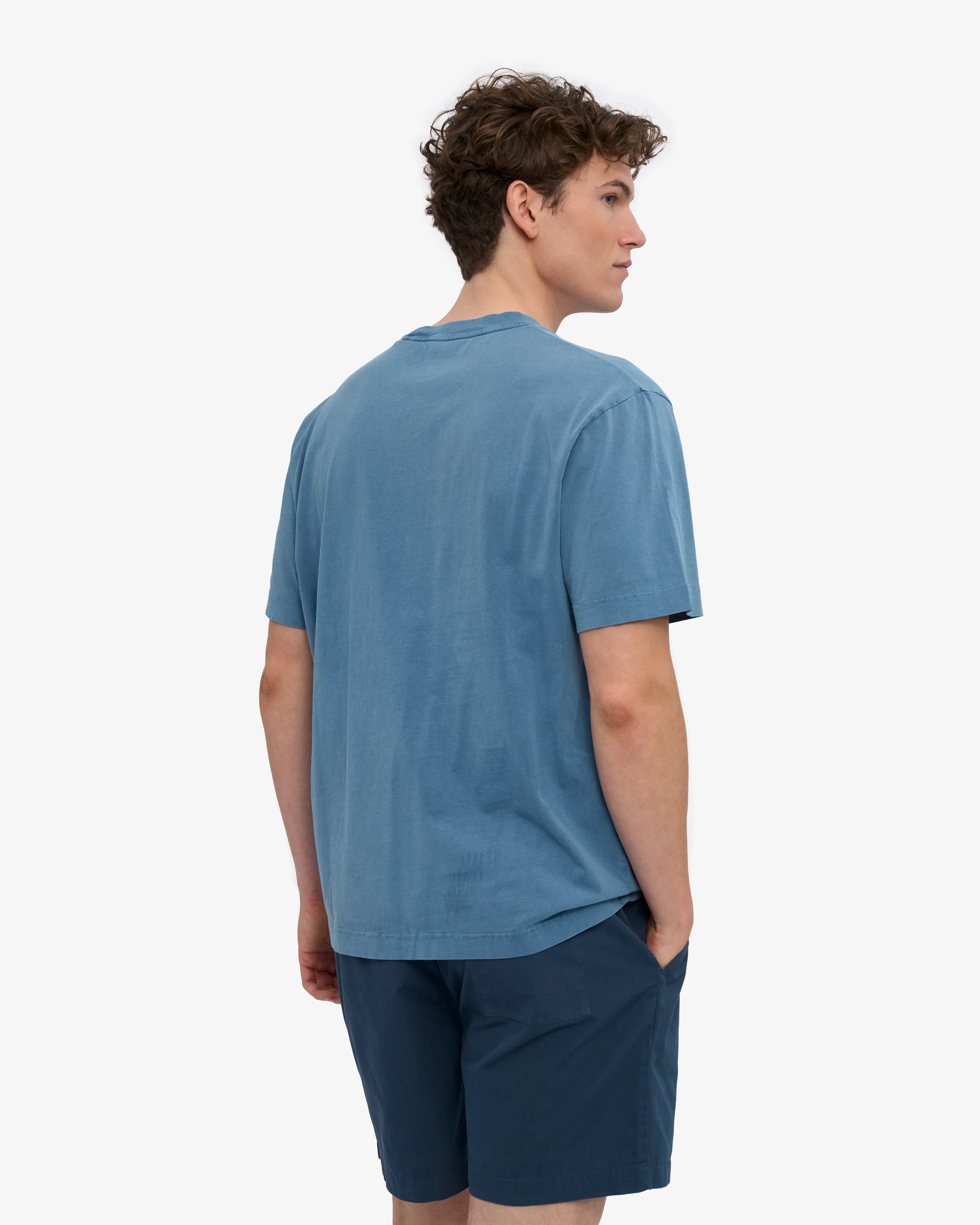 Oversized Organic T-Shirt - Faded Indigo - Image 4