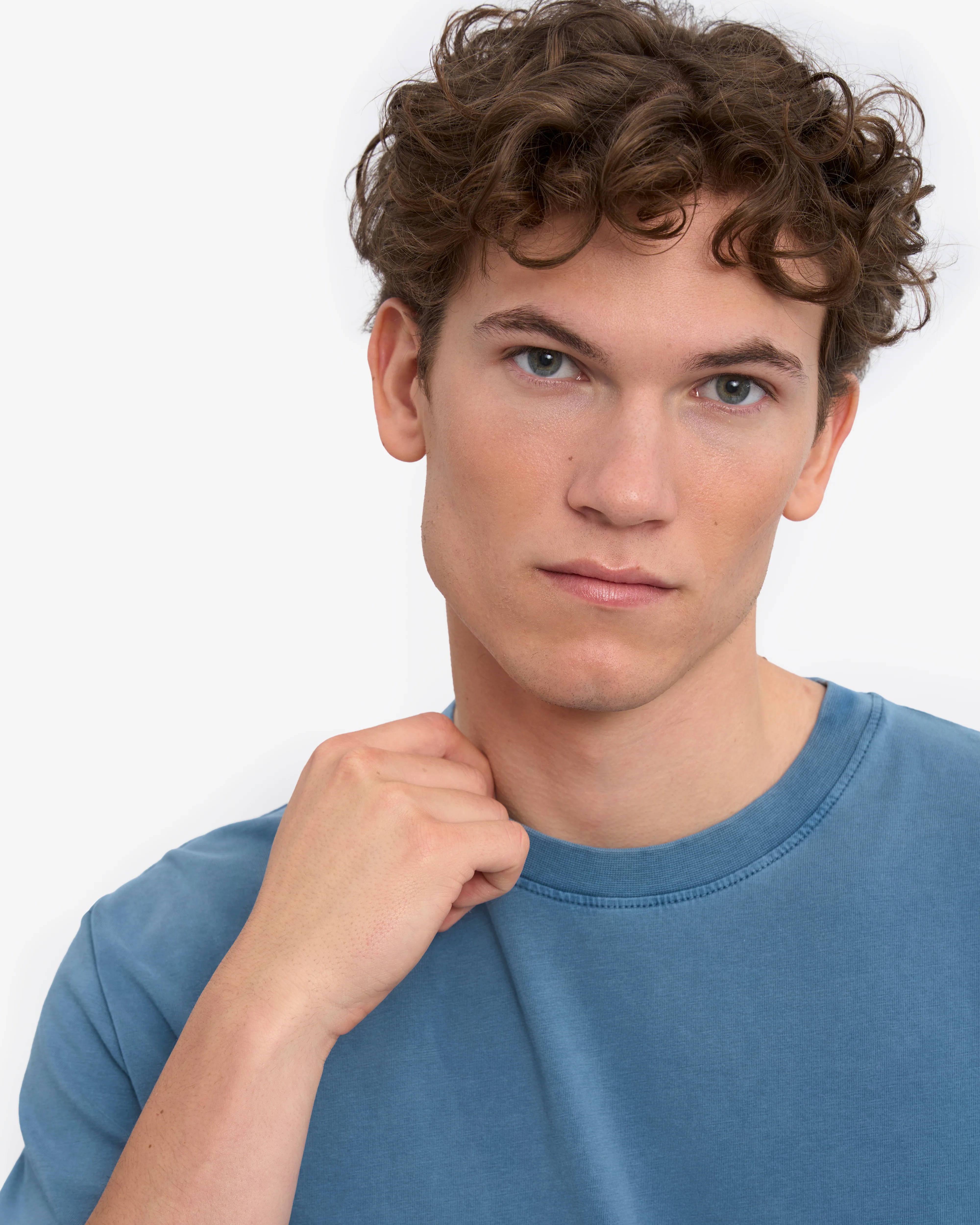 Oversized Organic T-Shirt - Faded Indigo - Image 6