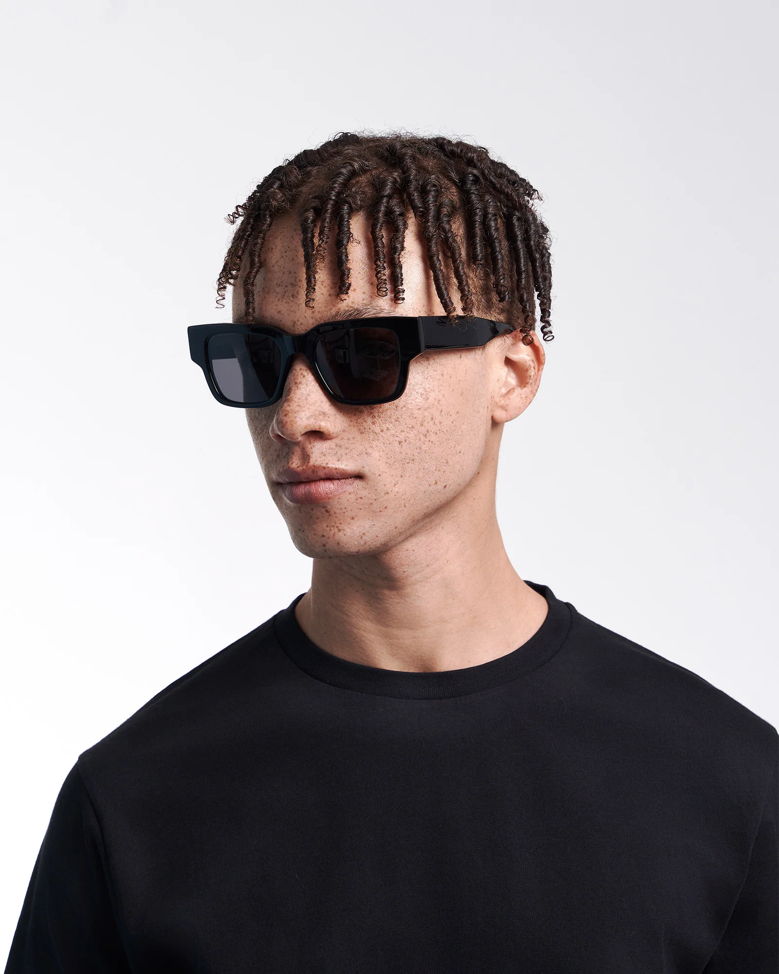 Sunglass 02 - Deep Black Solid - Orange - Image 5