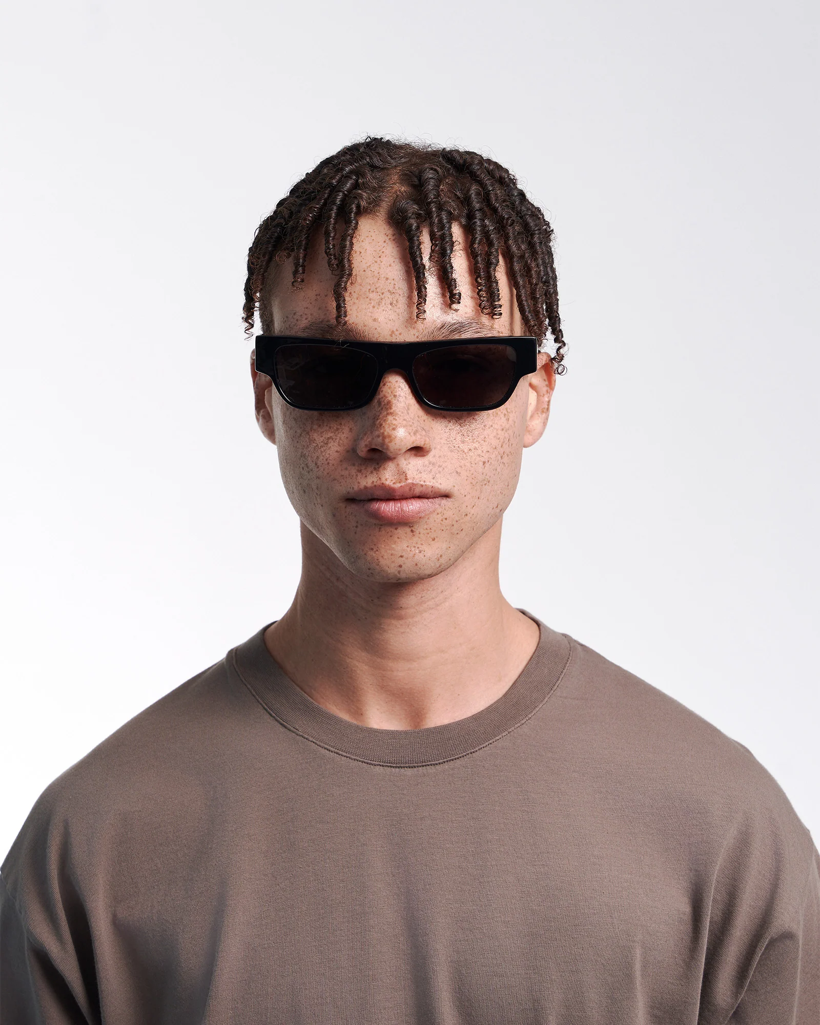 Sunglass 04 - Deep Black Solid - Orange - Image 3