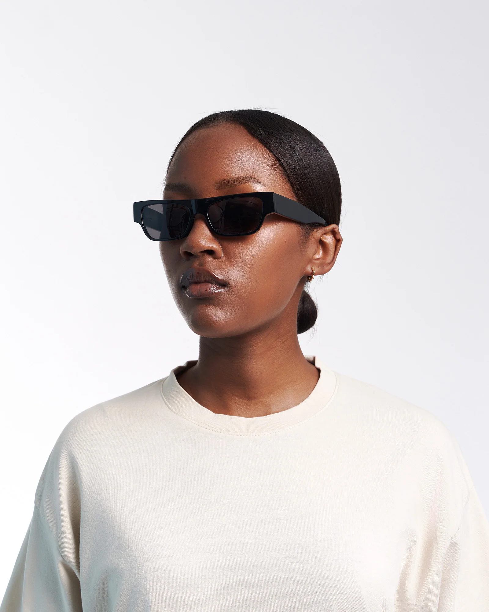 Sunglass 04 - Deep Black Solid - Orange - Image 4