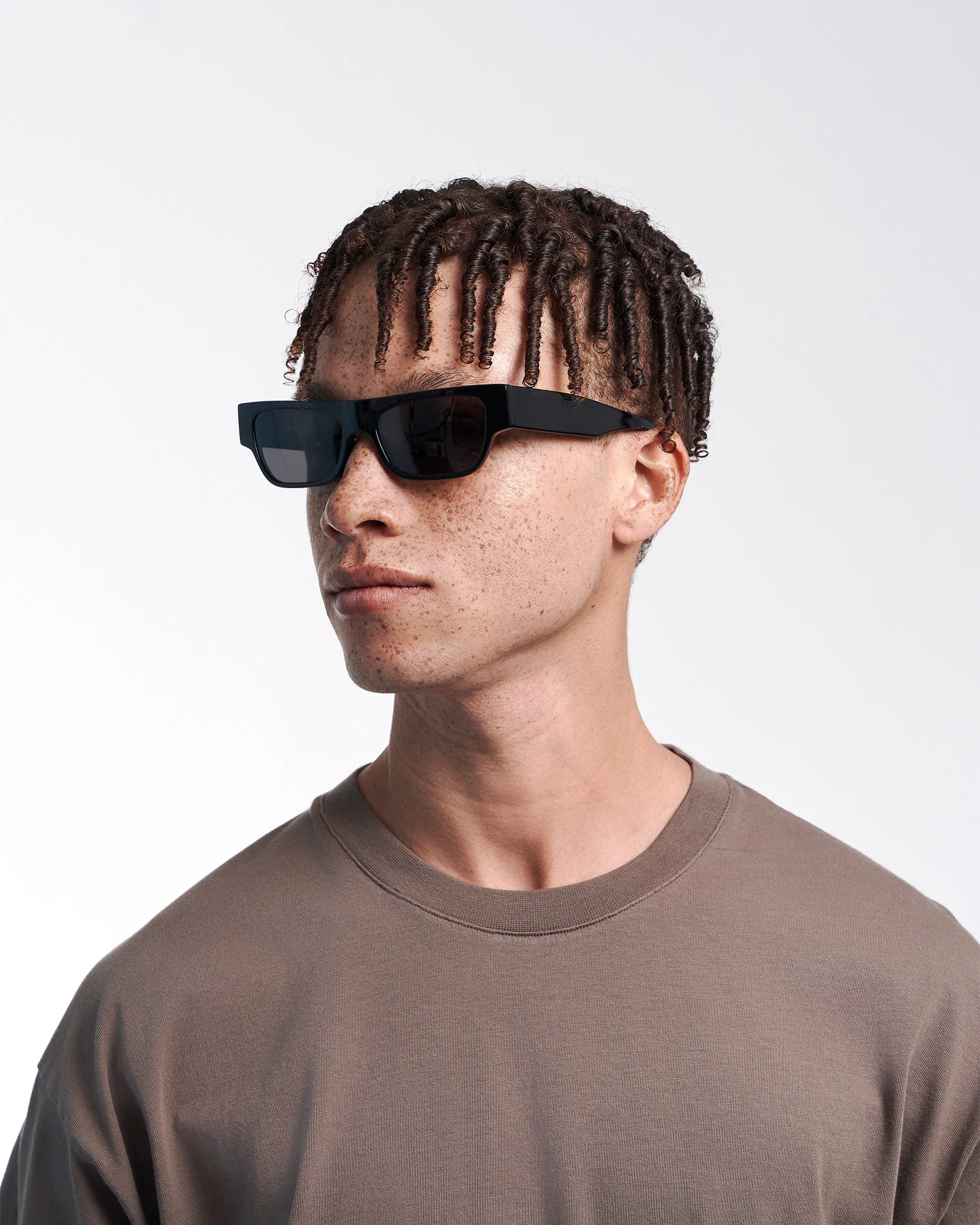 Sunglass 04 - Deep Black Solid - Orange - Image 5