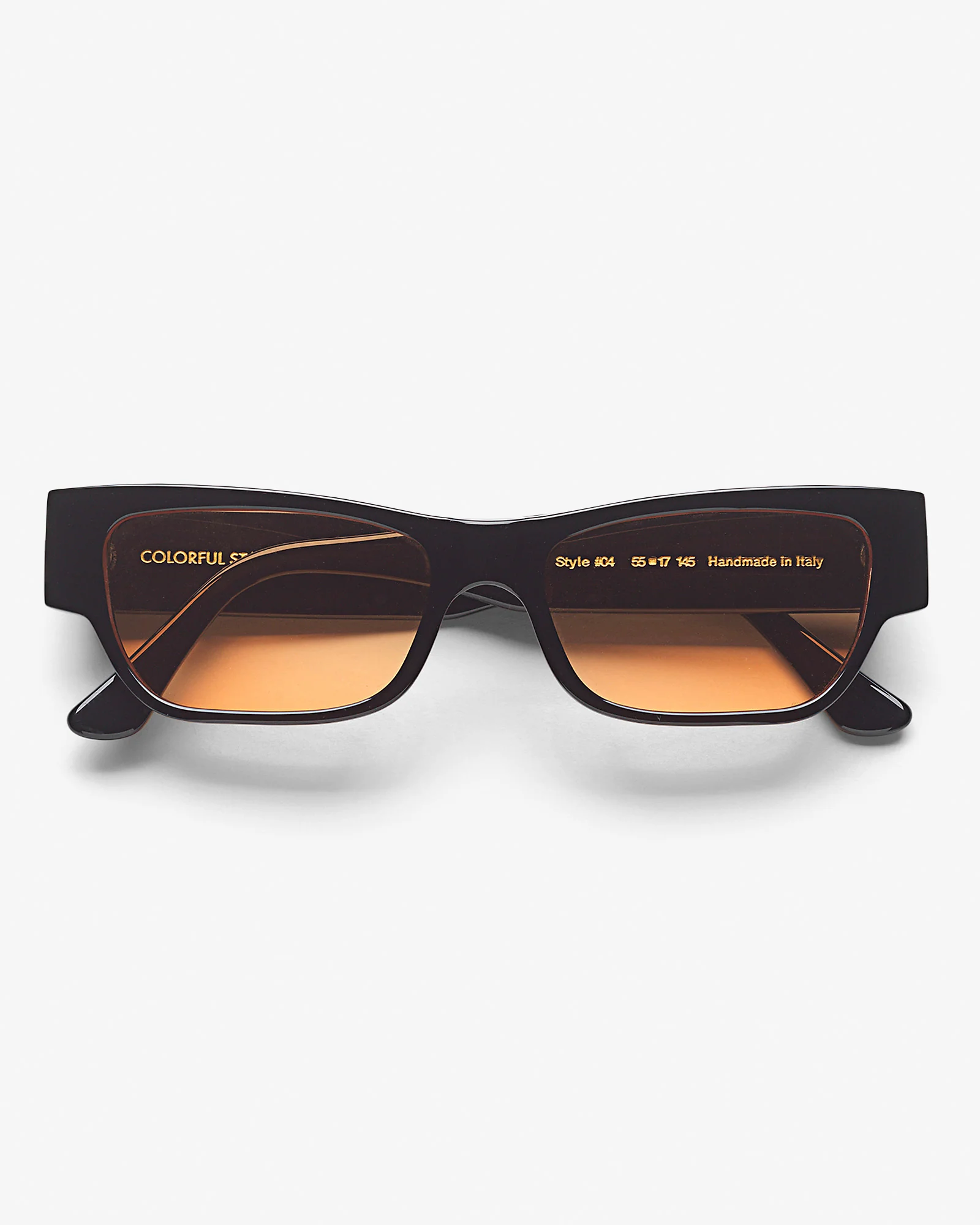 Sunglass 04 - Deep Black Solid - Orange - Image 6