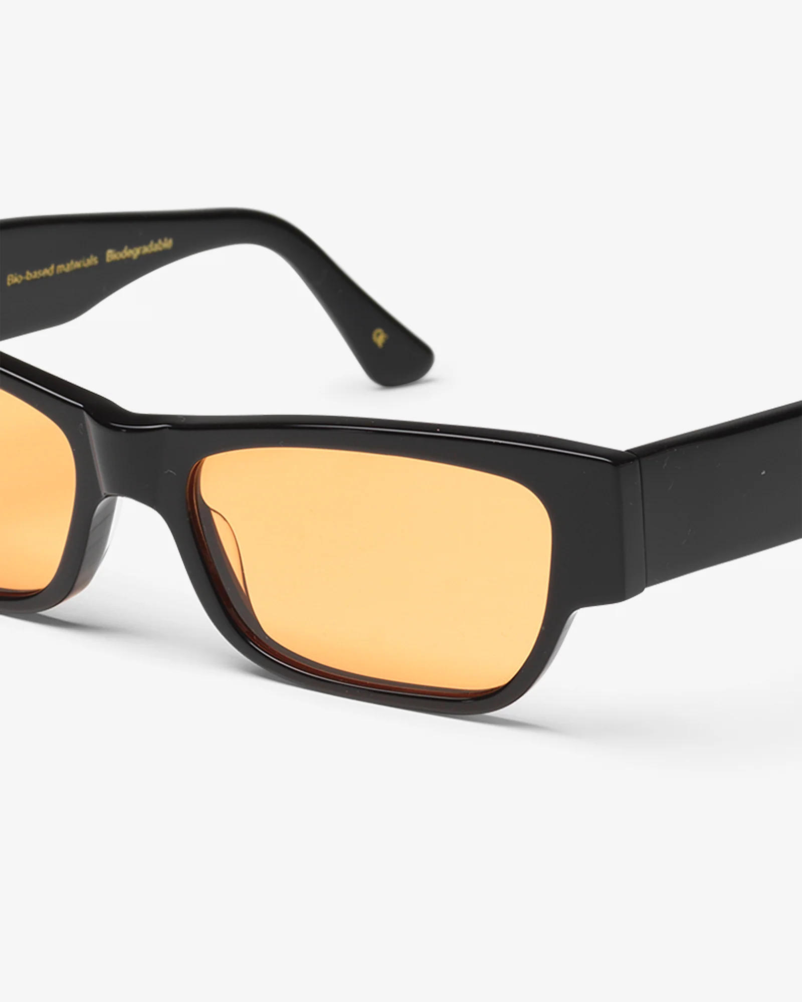 Sunglass 04 - Deep Black Solid - Orange - Image 7