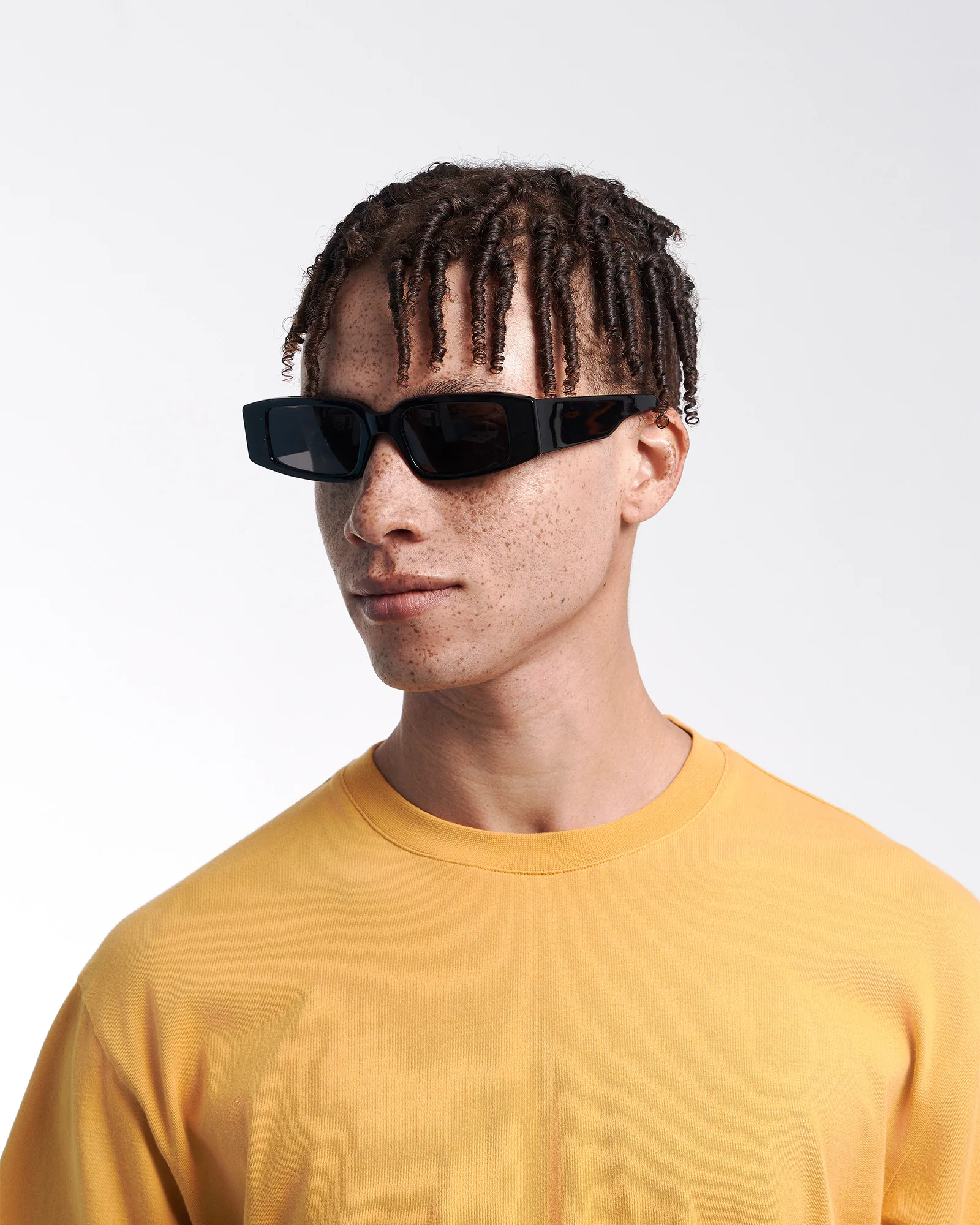Sunglass 05 - Deep Black Solid - Orange - Image 5
