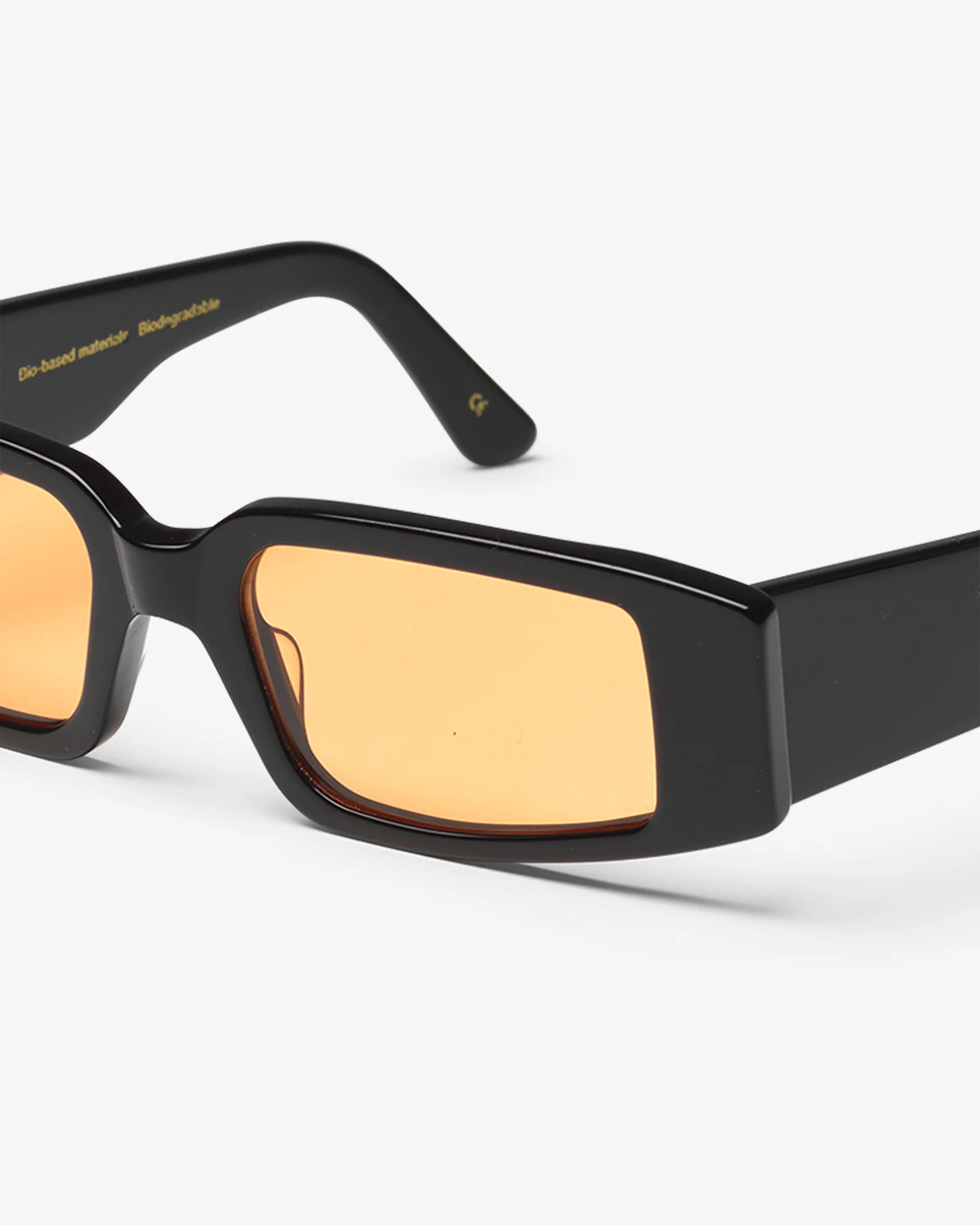 Sunglass 05 - Deep Black Solid - Orange - Image 7