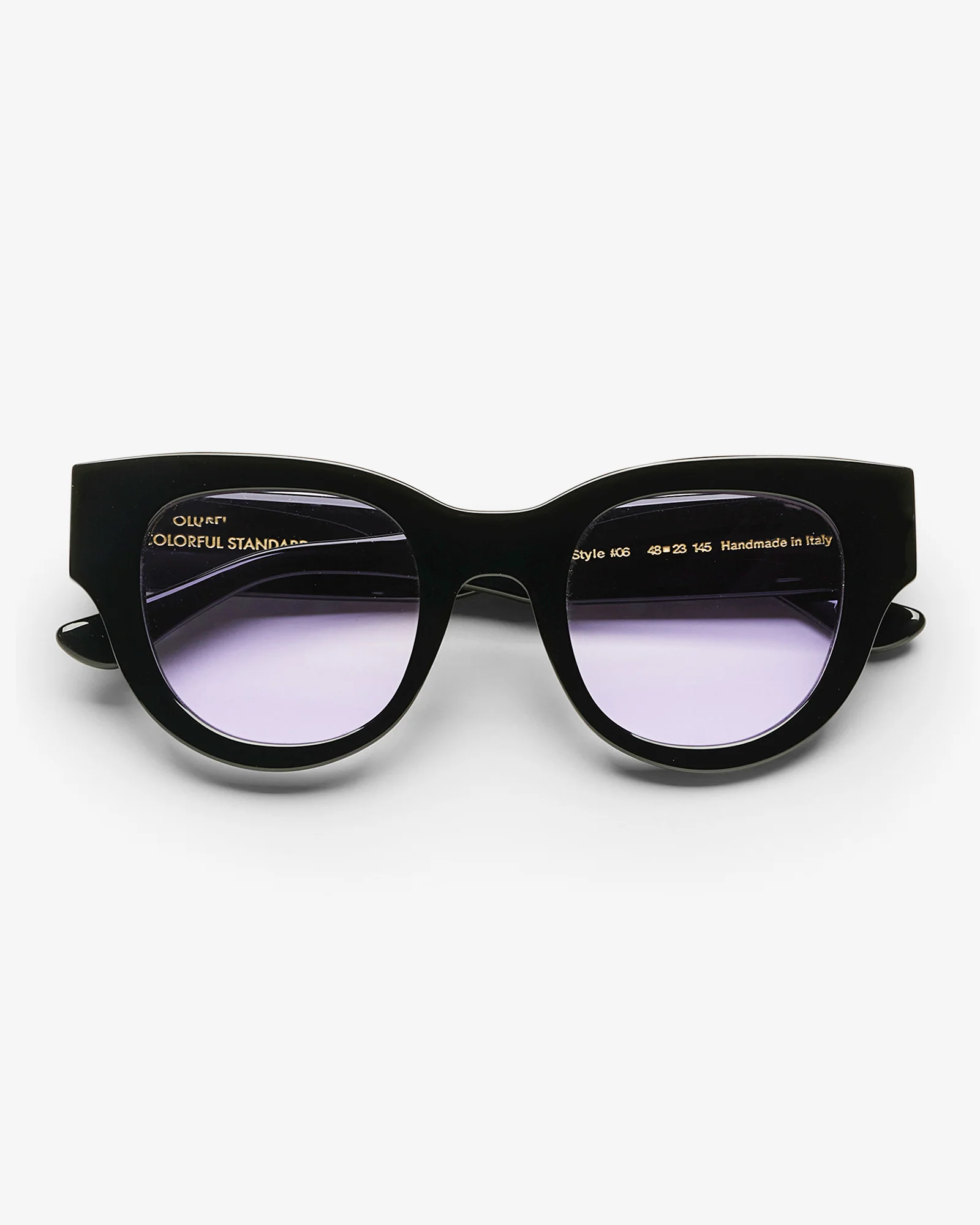 Sunglass 06 - Deep Black Solid - Lavender - Image 6