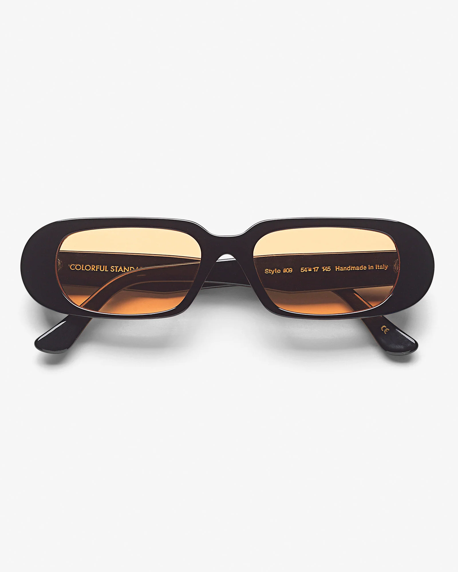 Sunglass 09 - Deep Black Solid - Orange - Image 6