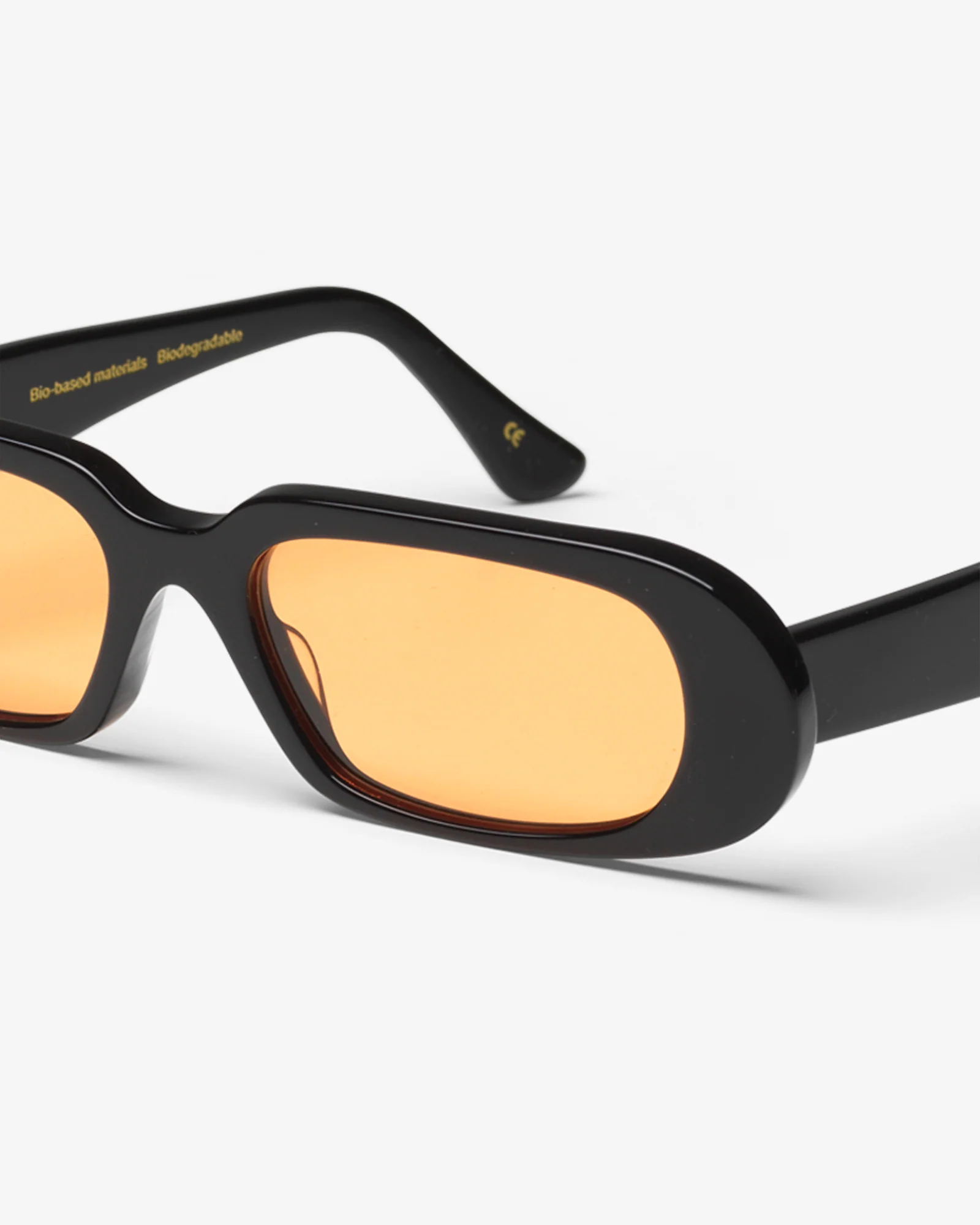 Sunglass 09 - Deep Black Solid - Orange - Image 7
