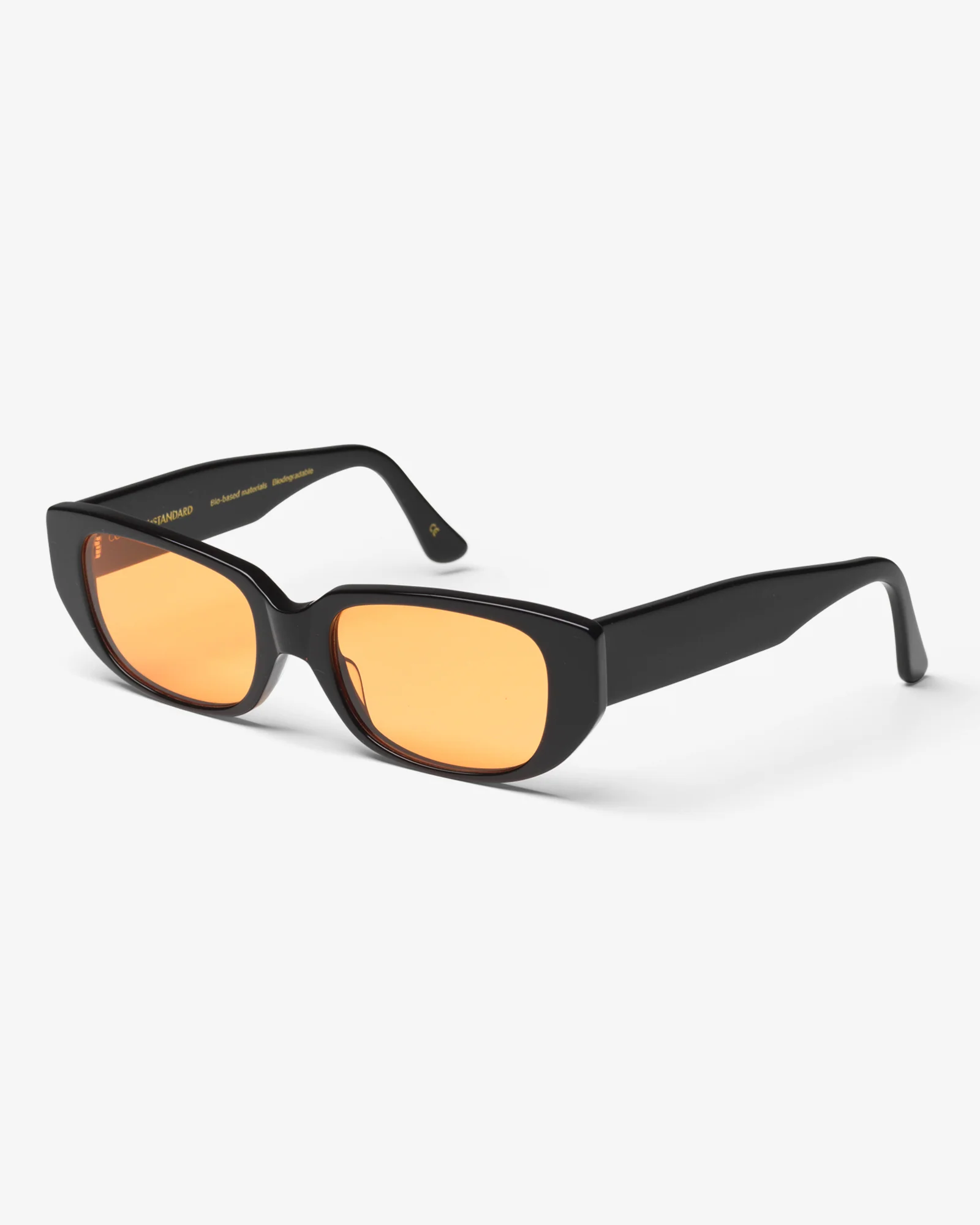 Sunglass 10 - Deep Black Solid - Orange