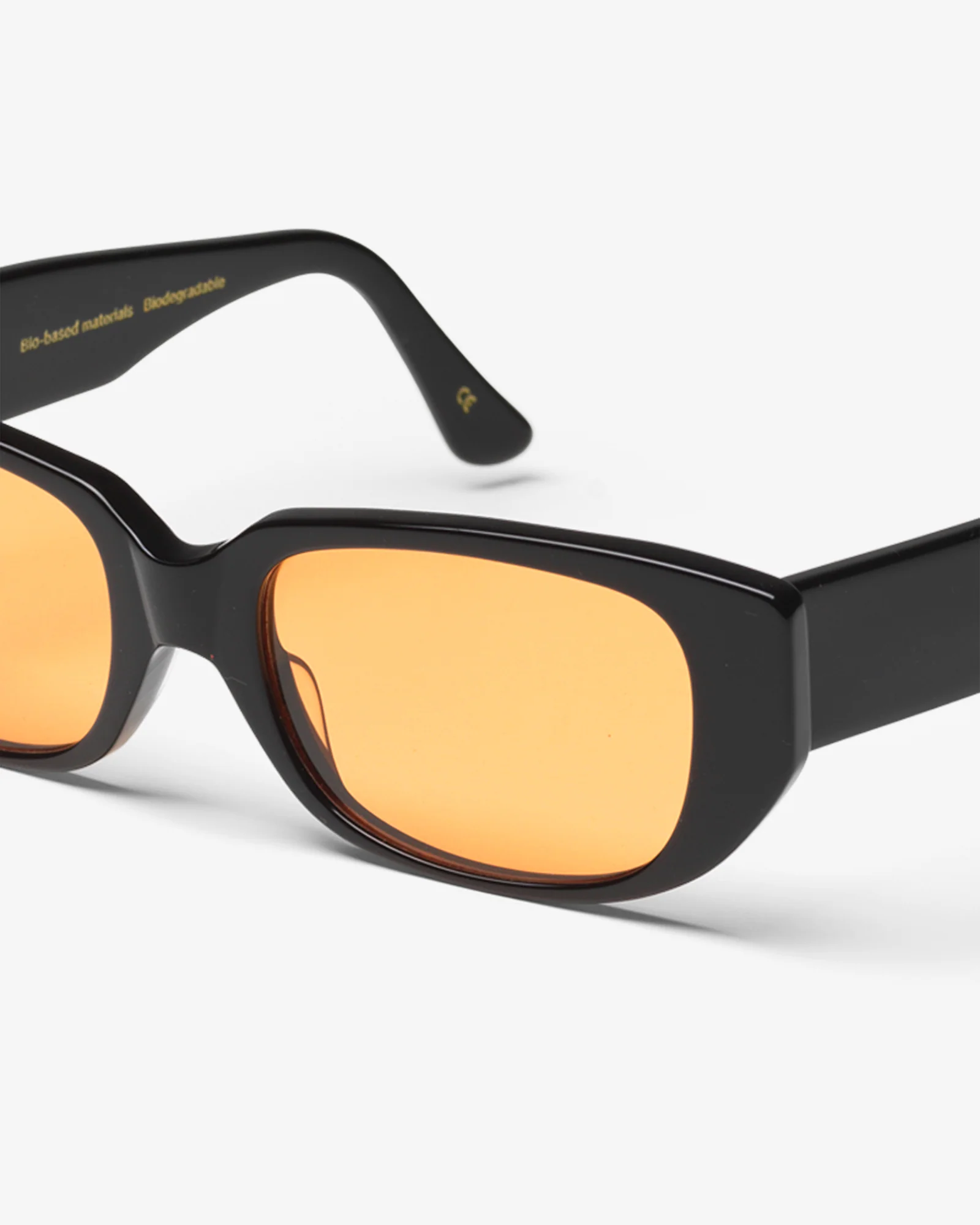 Sunglass 10 - Deep Black Solid - Orange - Image 7